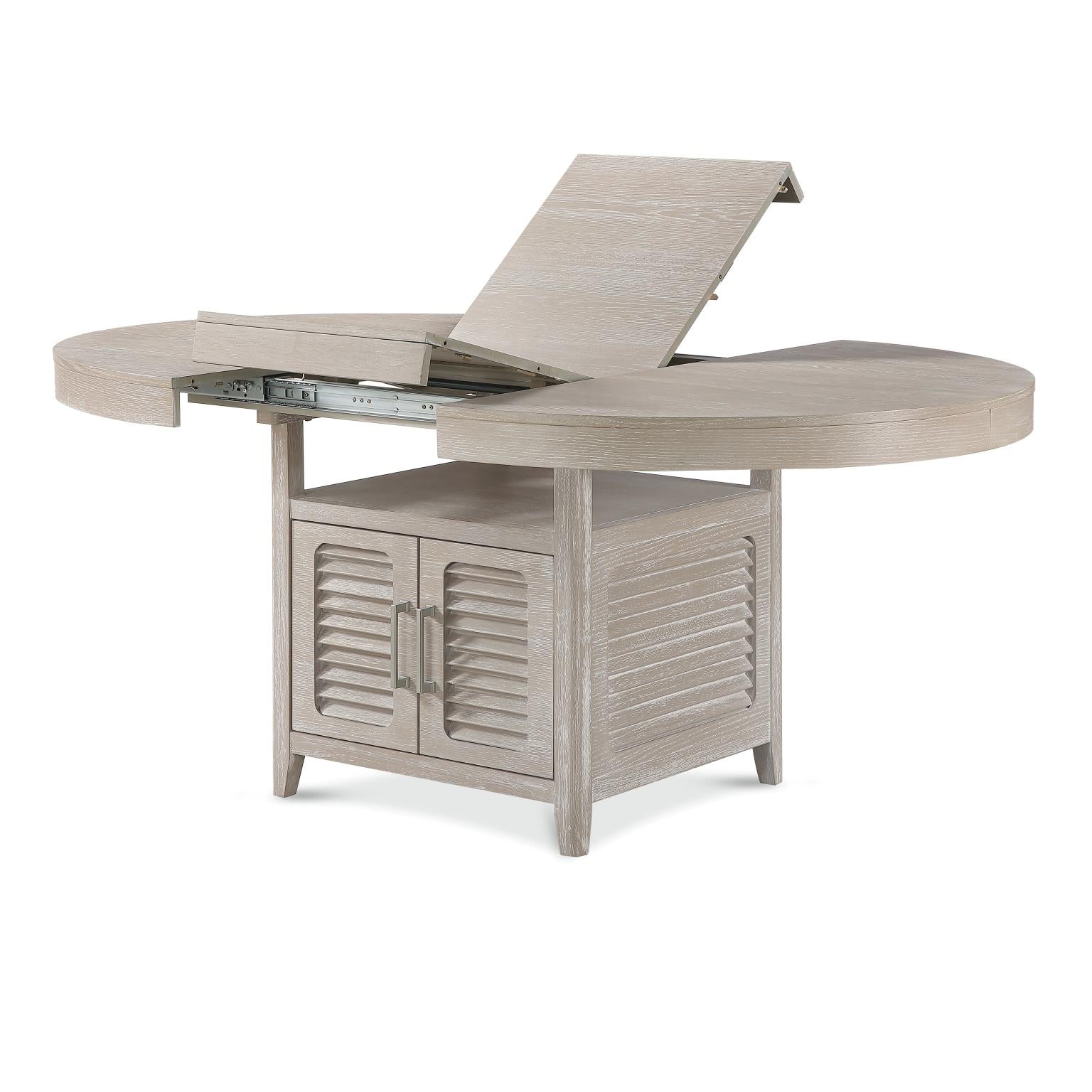 Cape May Storage Butterfly Leaf Table Base only. Must order top separately. Glazed Driftwood Finish