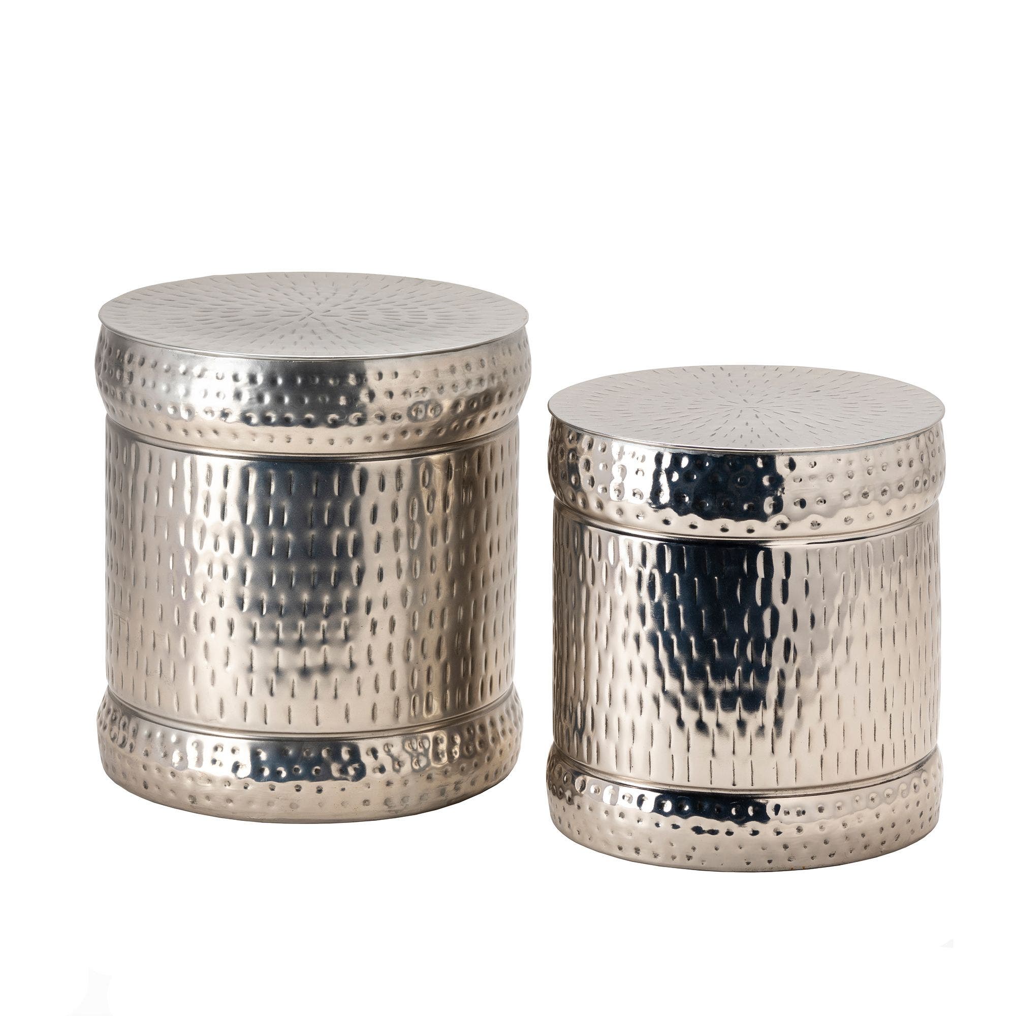 2 Piece Colthurst Silver Stools - Image 2
