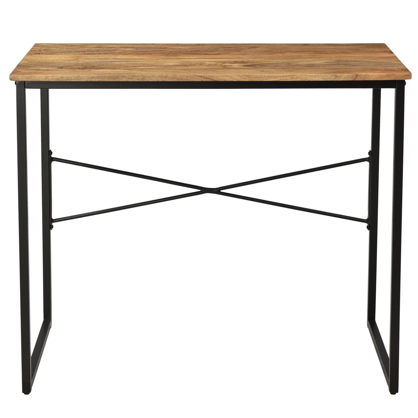 Erik Solid Mango and Iron Writing Desk - Image 2