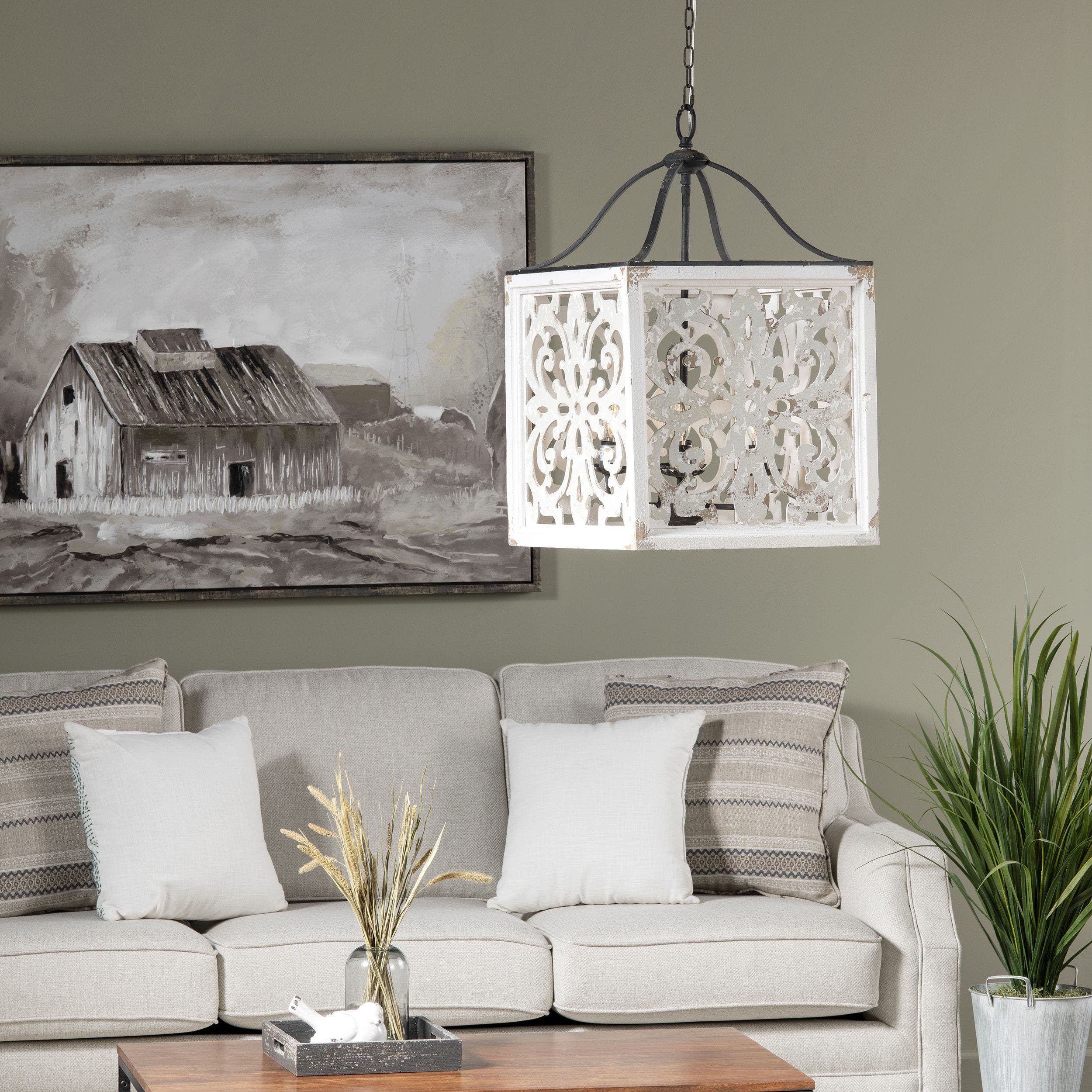 Mariah 29" Wood and Metal Pendant Light - Image 5