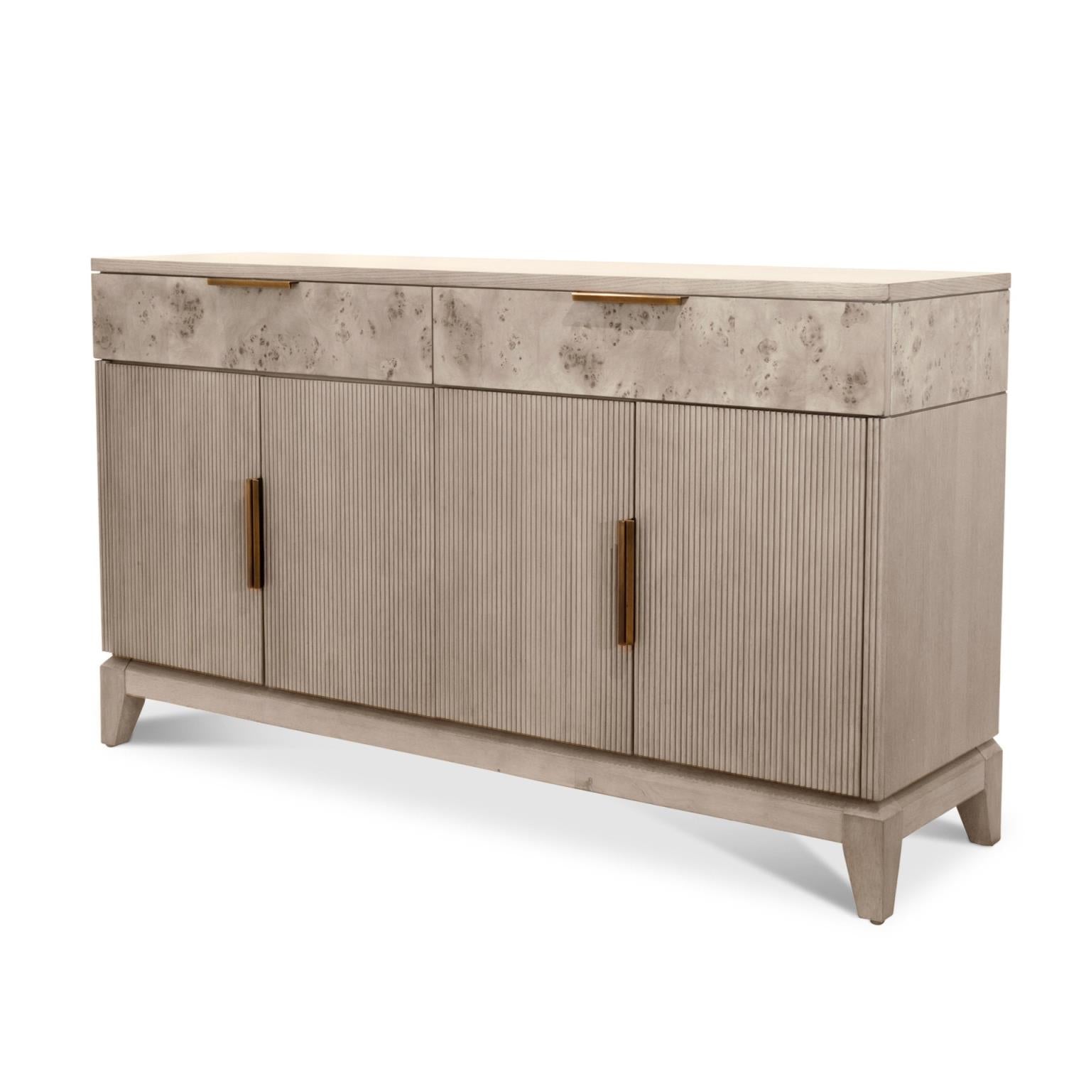 Manhattan Valley 66" Credenza. Mappa Burl Light Finish