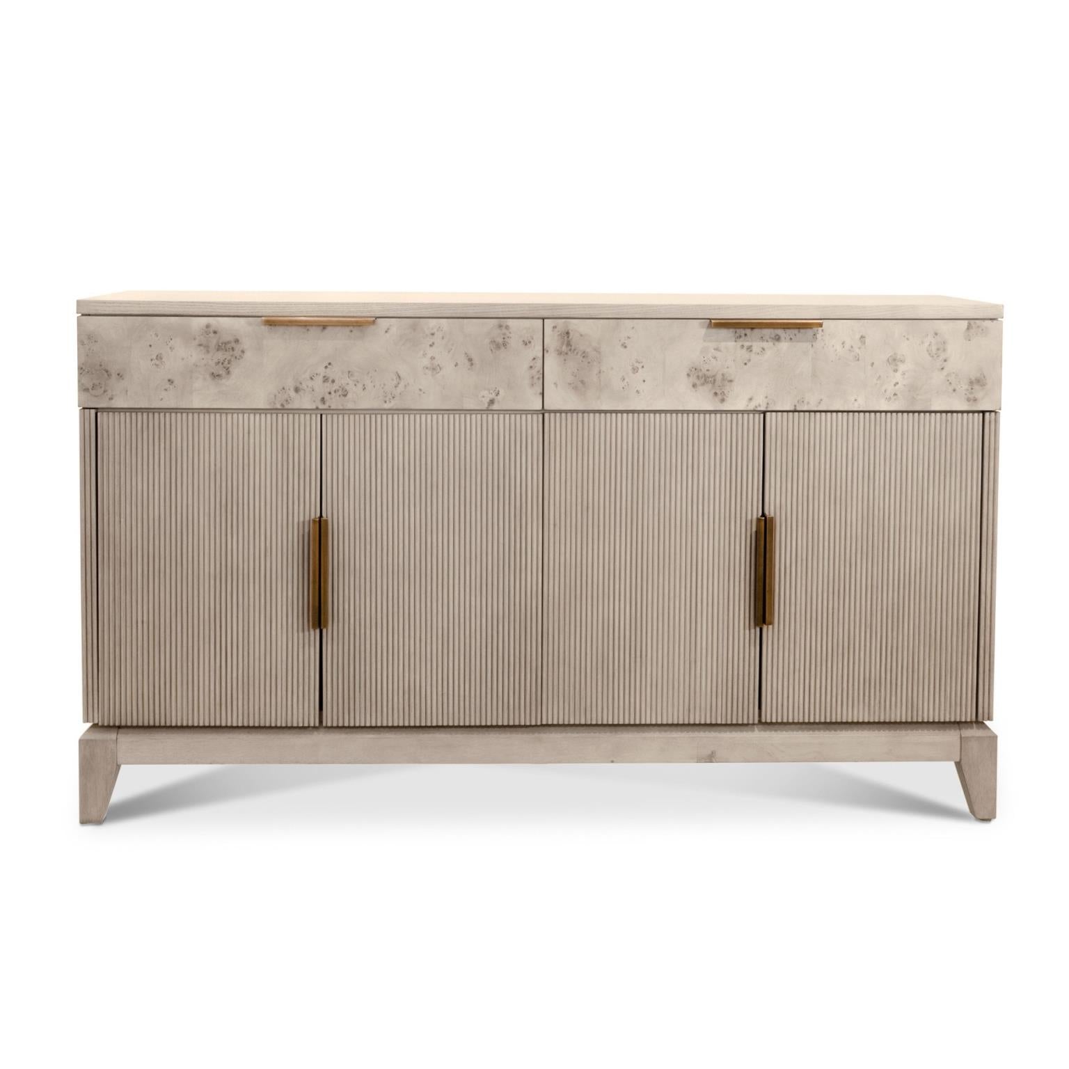 Manhattan Valley 66" Credenza. Mappa Burl Light Finish