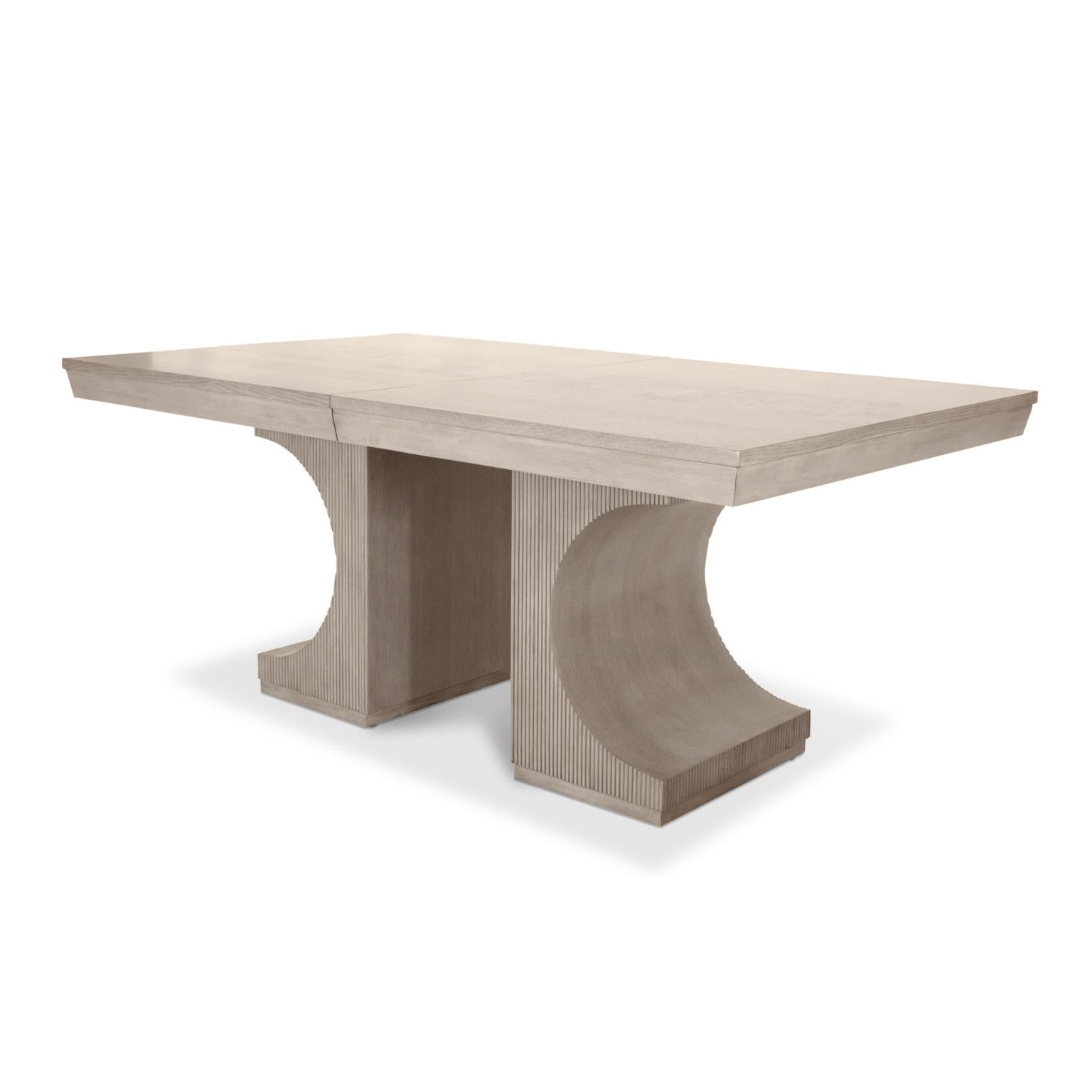 Manhattan Valley Pedastal Table w/ 18" Leaf (72"-90") Mappa Burl and