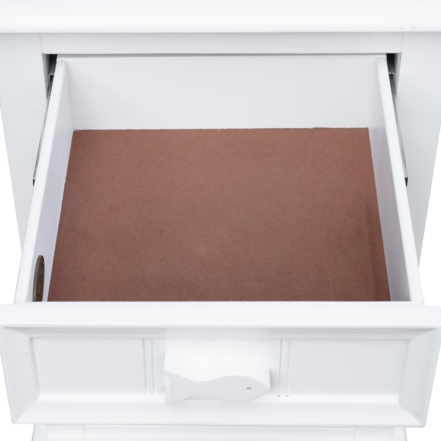 Fishtails Door Nightstand (White)