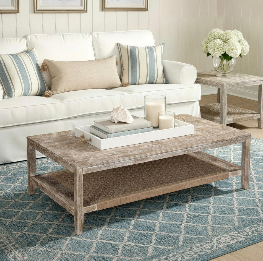Distressed White Coffee Table