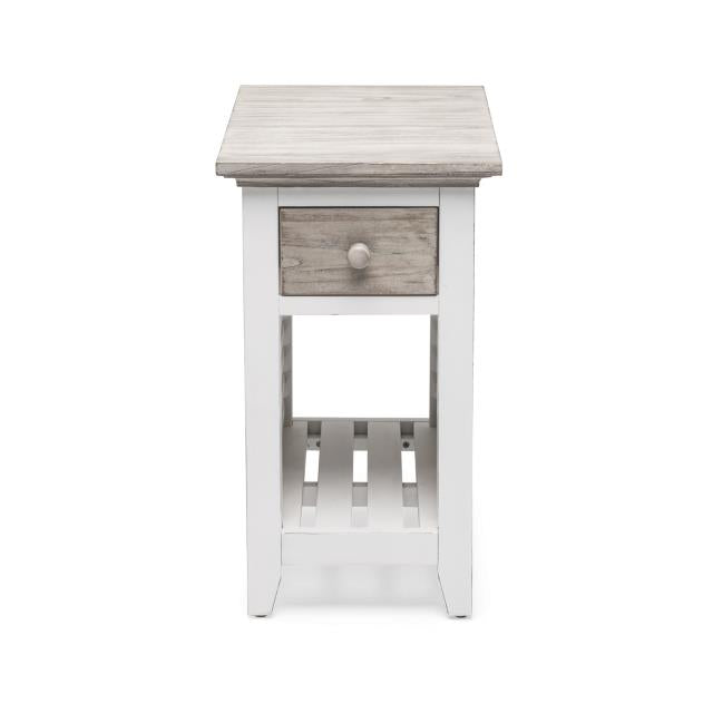 Islamorada Chairside Table Dapple Grey Finish