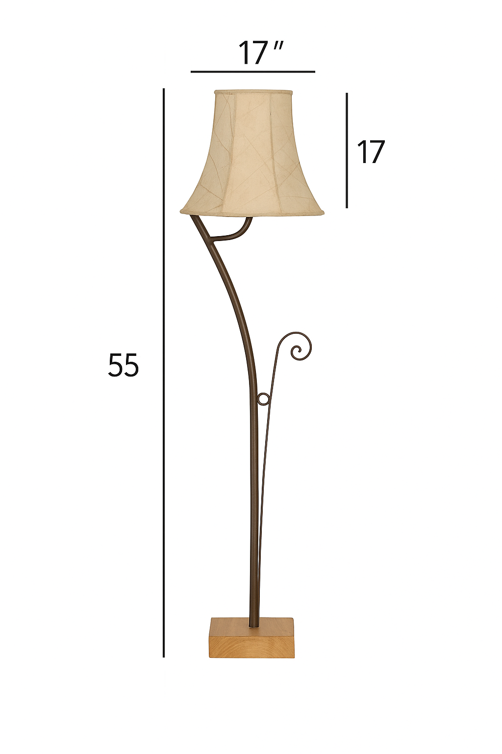 Cocoa Leaf Floor Lamp