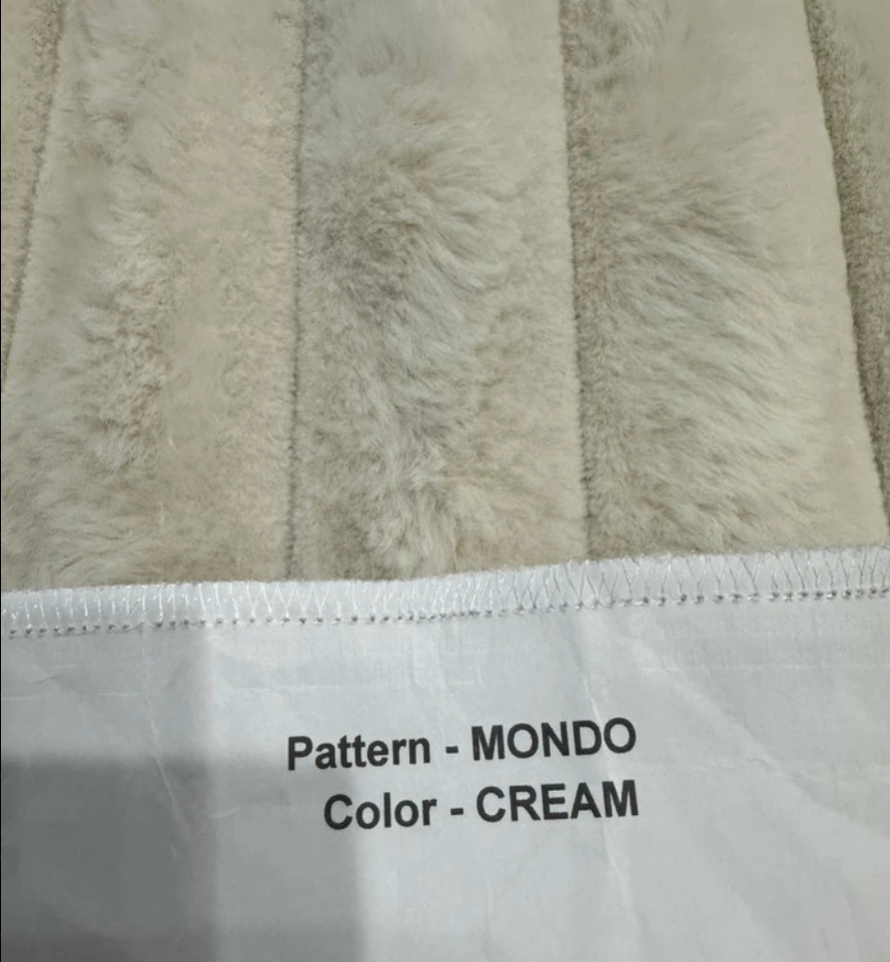JMD Double Chaise Sofa- Mondo Cream Fabric -SHOWROOM MODEL ONLY