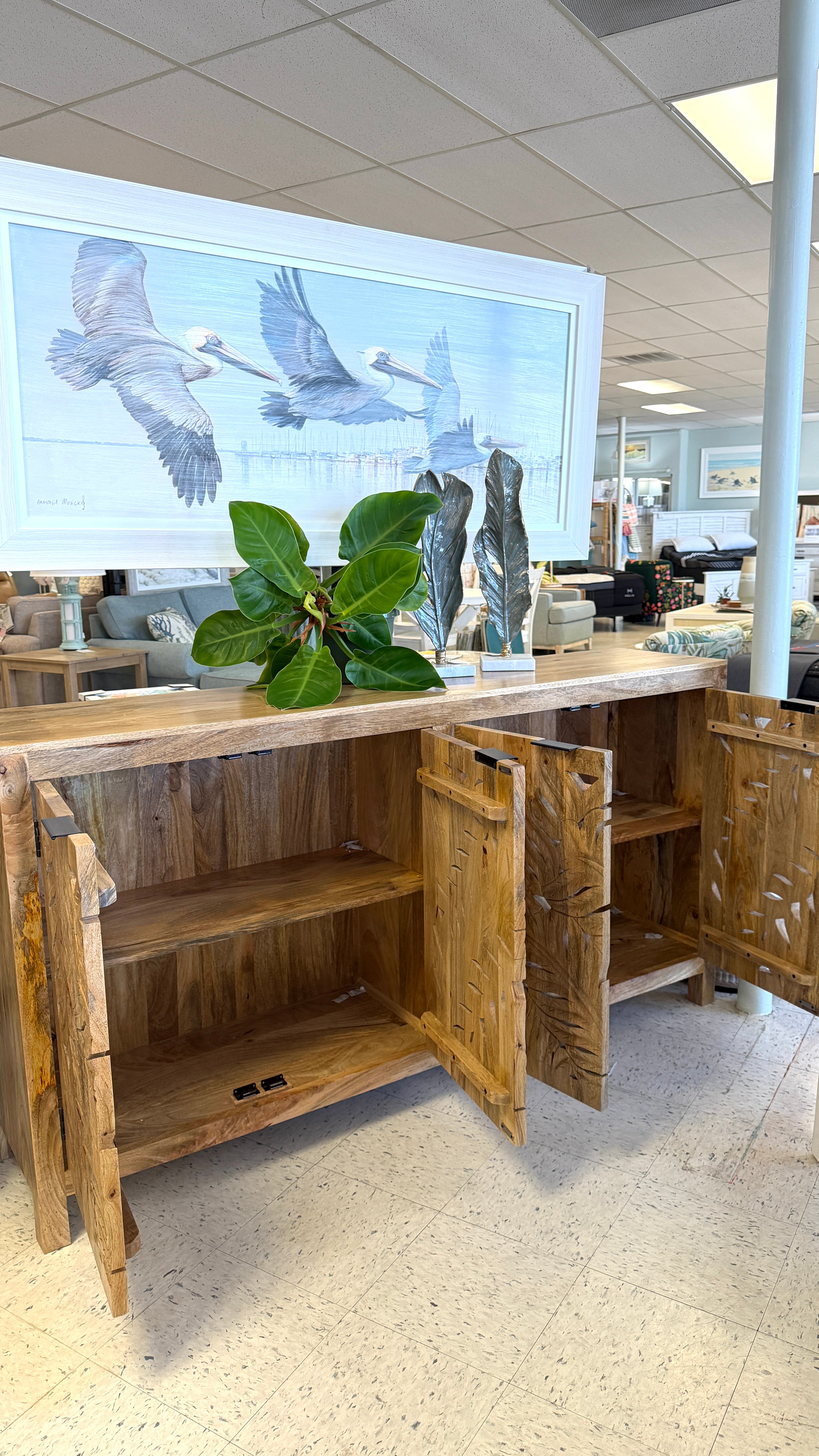 Banana Leaf Sideboard - Natural Finish