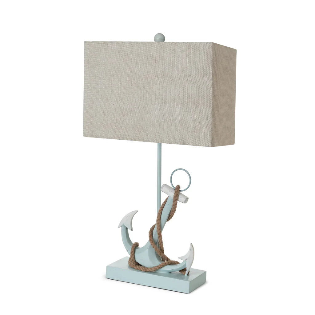 Anchor Table Lamp - Distressed Blue - Atlantic Fine Furniture Melbourne FL