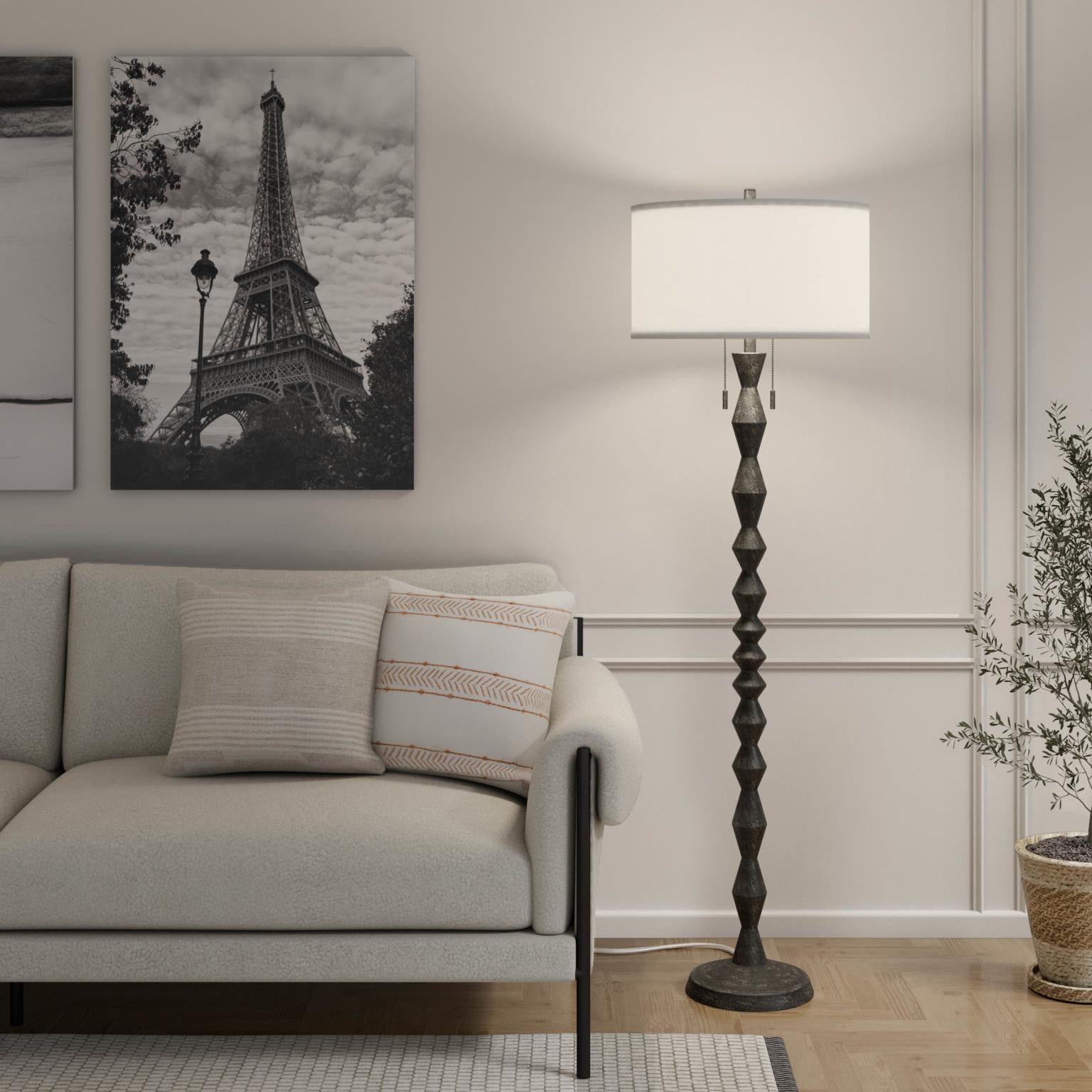 Zenith, 66" black floor lamp, sold as 1pk