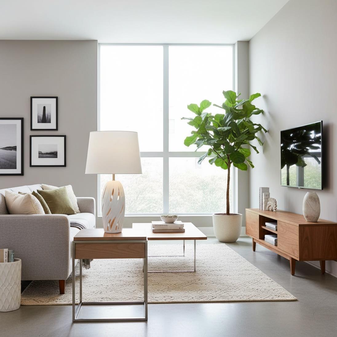 Lotus, 27" Night Light Table Lamp (2pk). White finish