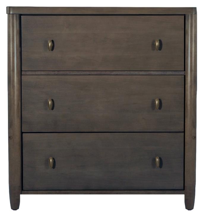 Chatham 3 Drawer Nightstand w/ Power and USB A+C. Midnight Finish