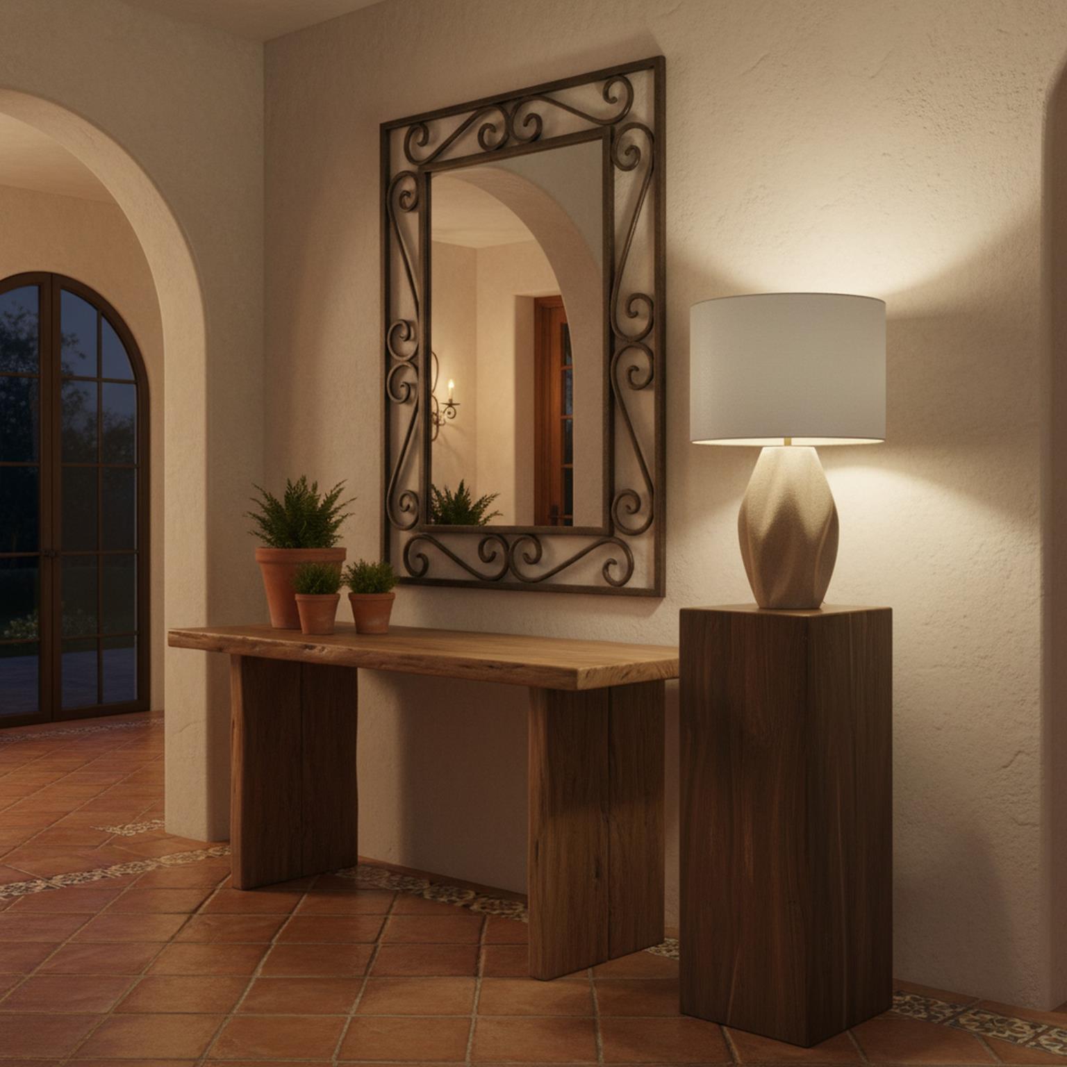 Milo, 25" Table Lamp (2pk). Limestone finish