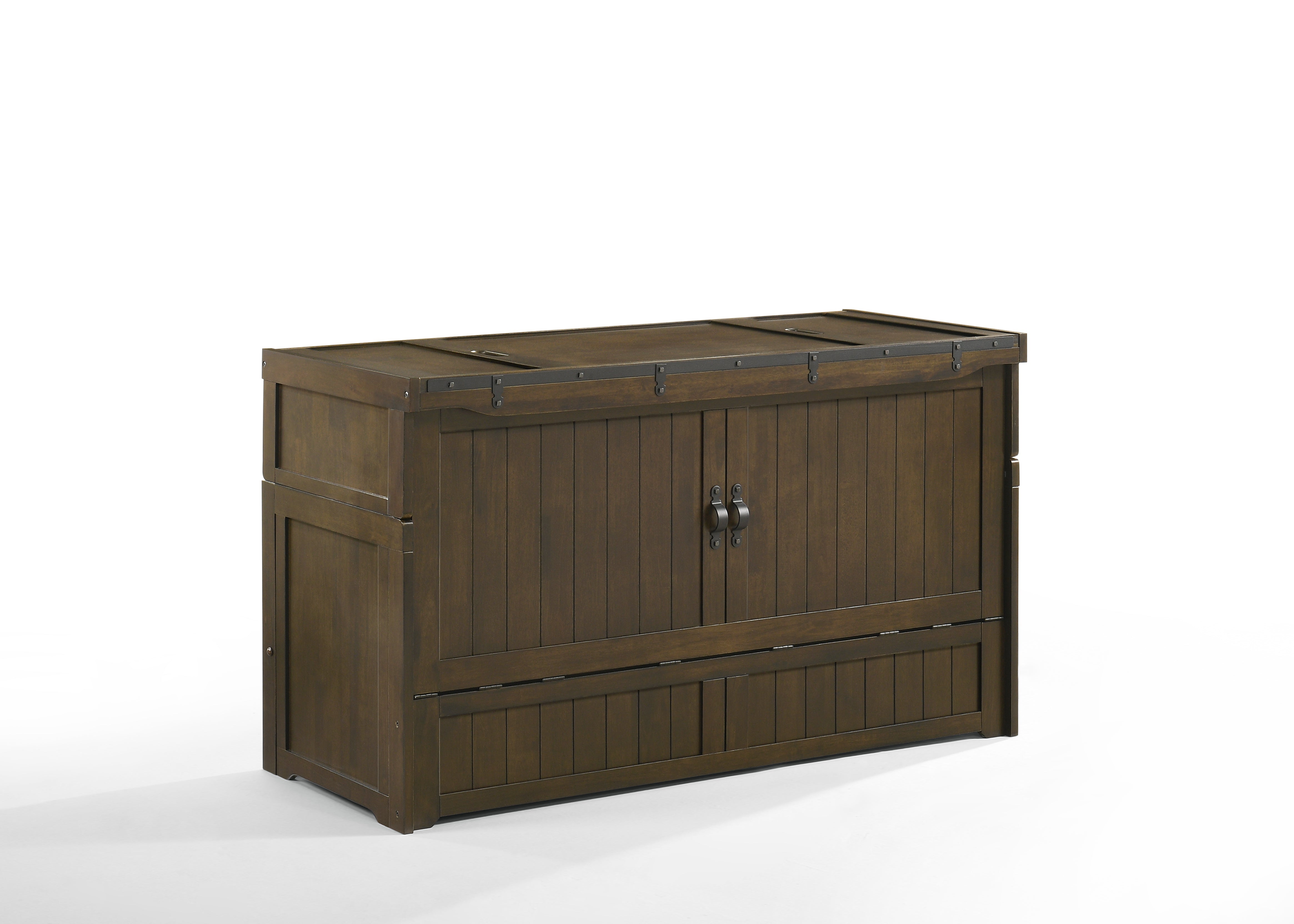 Murphy Cube Cabinet Bed in Rustic Brown | Atlantic Fine Furniture, Melbourne FL