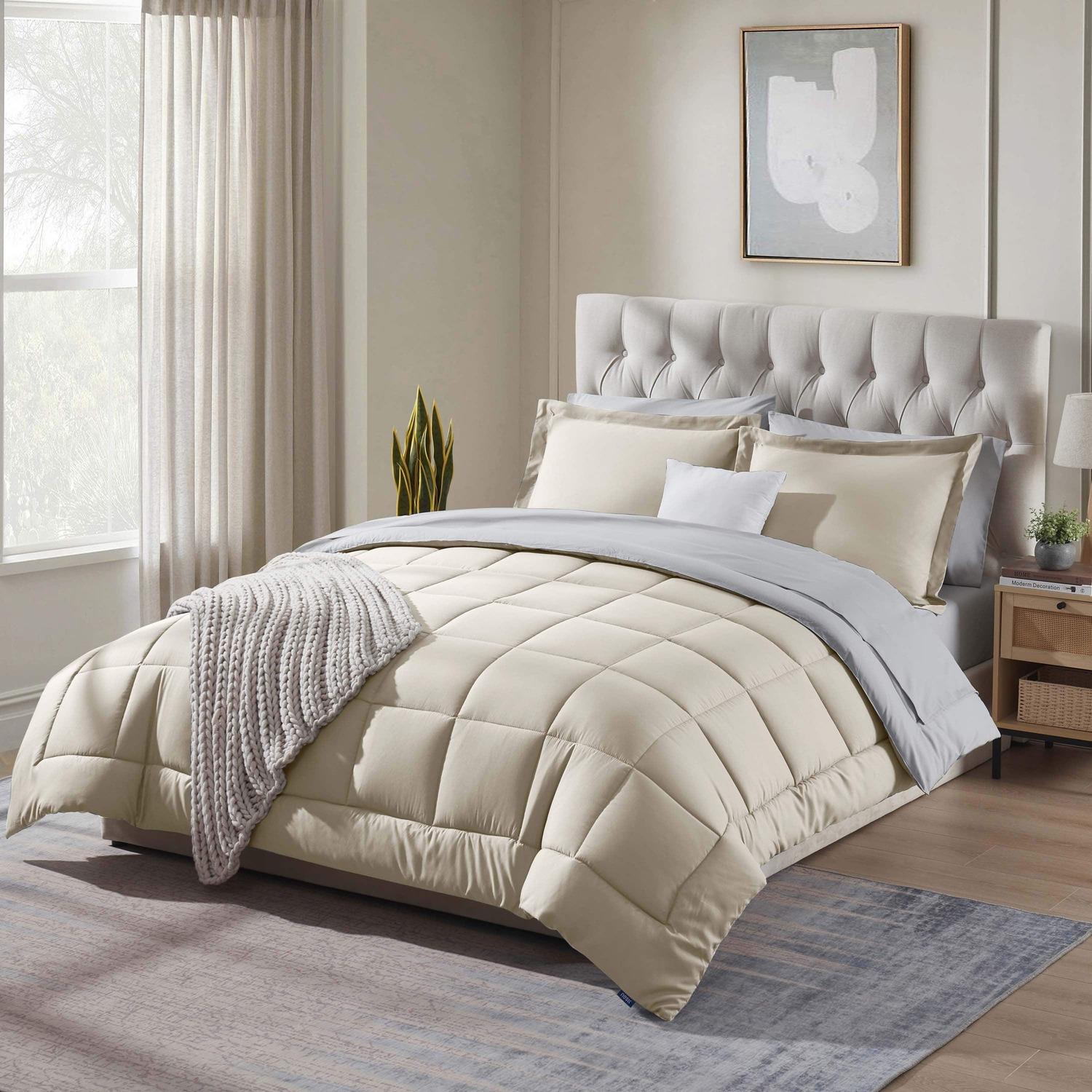Bed in a Bag - Linen/Light Grey