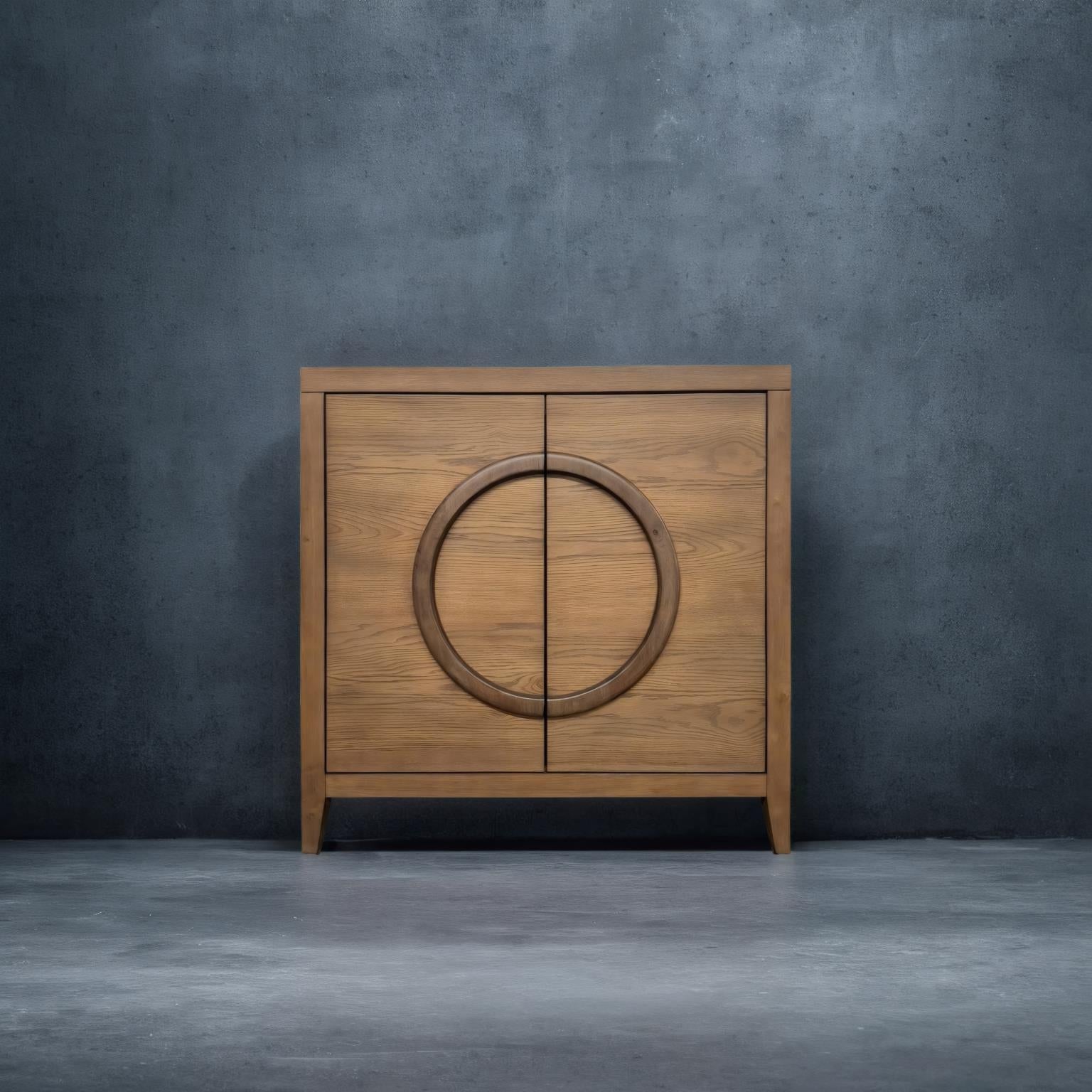Pacific Heights 2-Door Bunching Credenza. Oak and Walnut finish