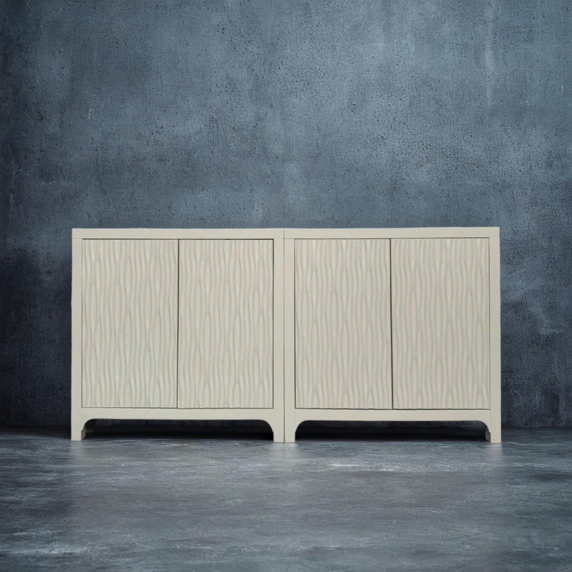 Palisades 2-Door Bunching Credenza. White finish