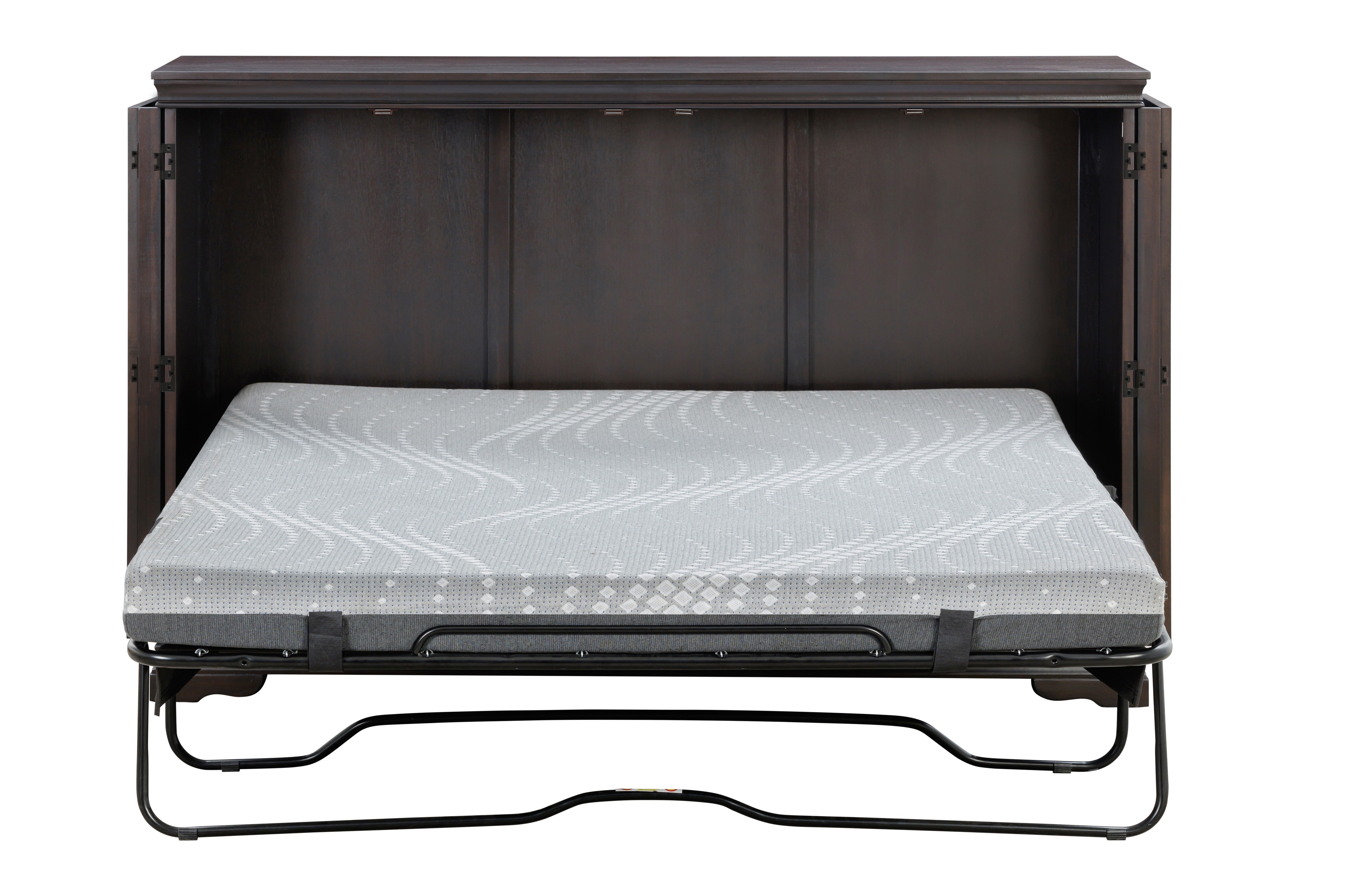 San Sebastian Cabinet Bed by Sealy, Queen in Espresso | Atlantic Fine Furniture, Melbourne FL