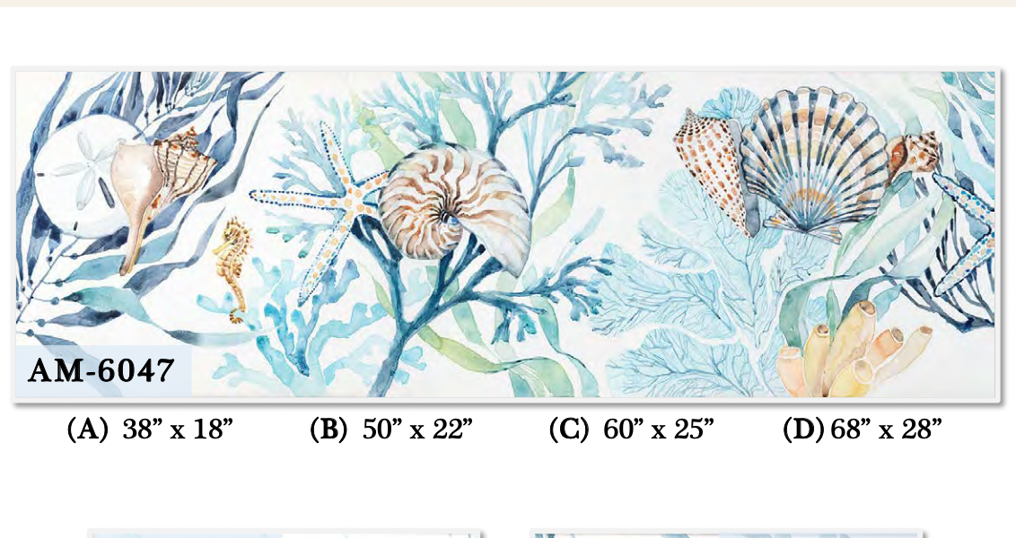 Pastel Corals In White. Coastal Art- OVERSIZE - Atlantic Fine Furniture Melbourne FL