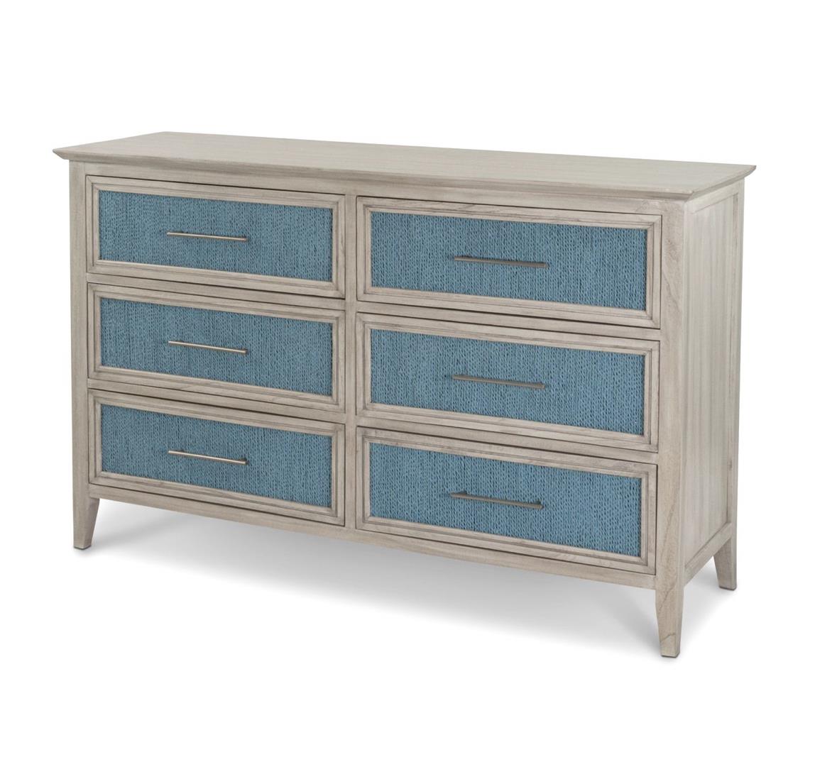Ocean Isles Woven Dresser, Ocean Blue