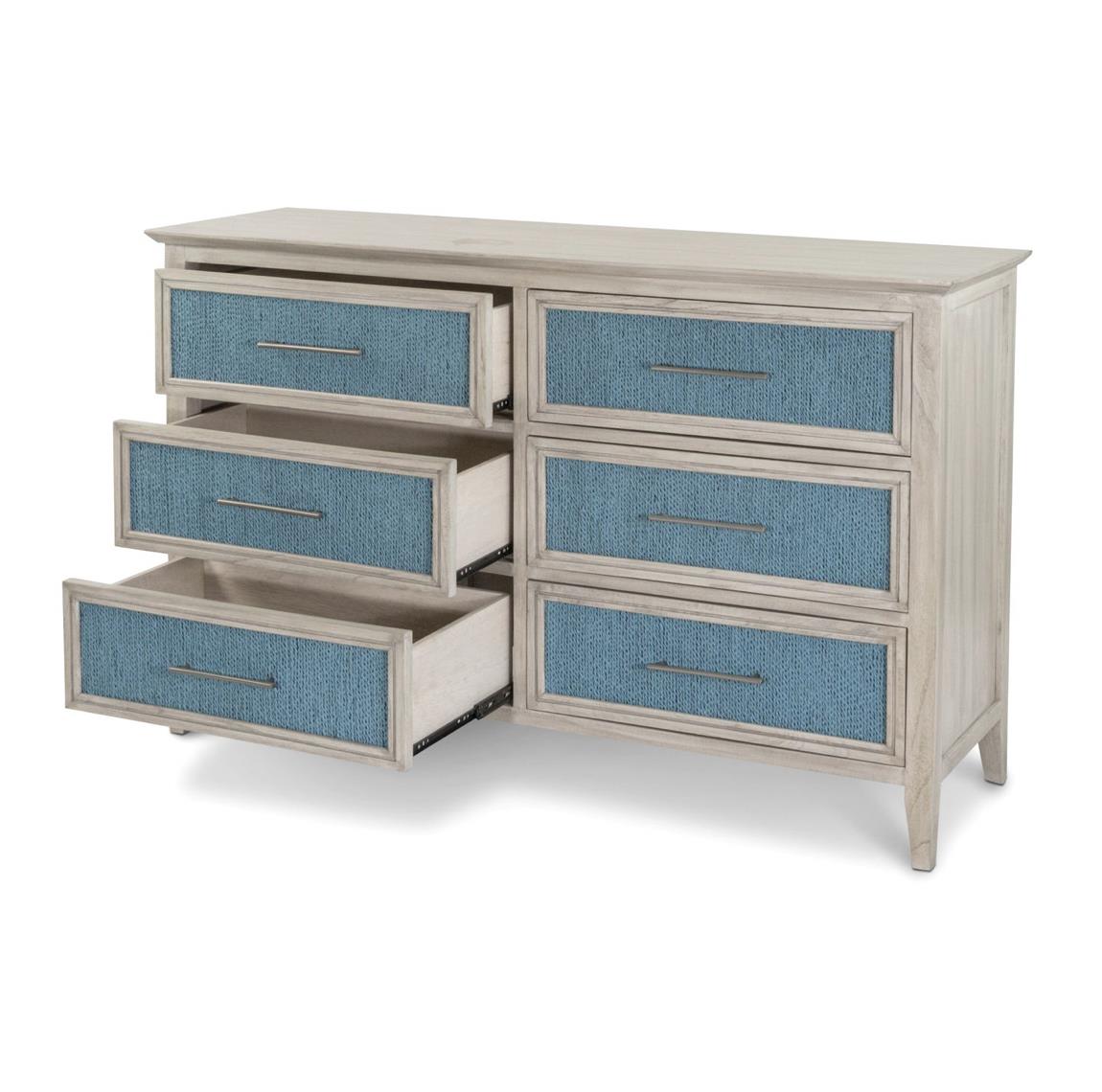 Ocean Isles Woven Dresser, Ocean Blue