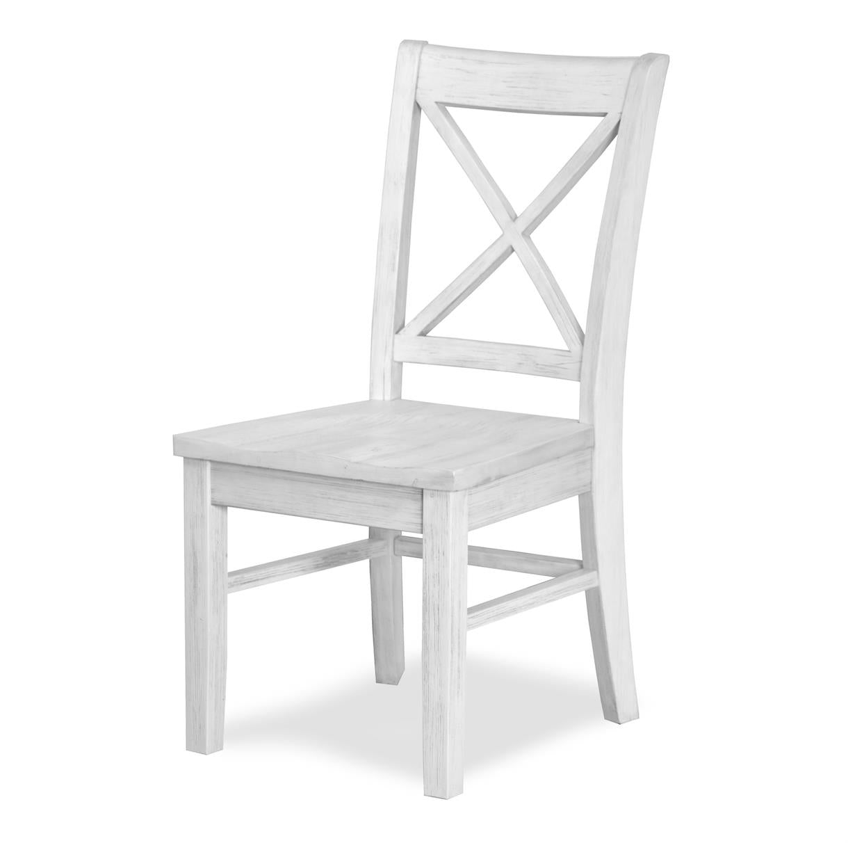 Surfside X-back Dining Chair. Weathered White Finish. 2 per box; priced as individual chair