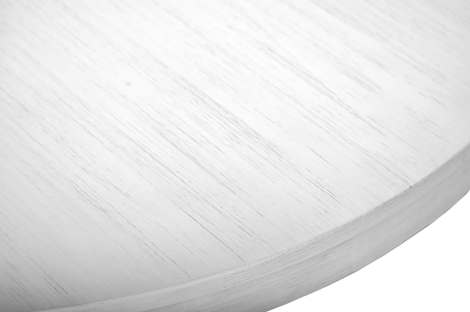 Surfside 45" Round Dining Table. X Shaped Base. Weathered White Finish