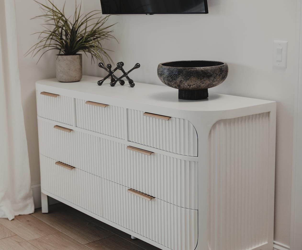 Montauk 7-Drawer Dresser. White Finish