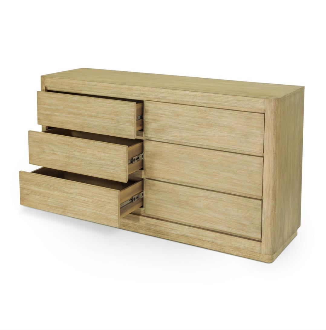 Hyde Park 6 Drawer Dresser. Weathered Natural Finish