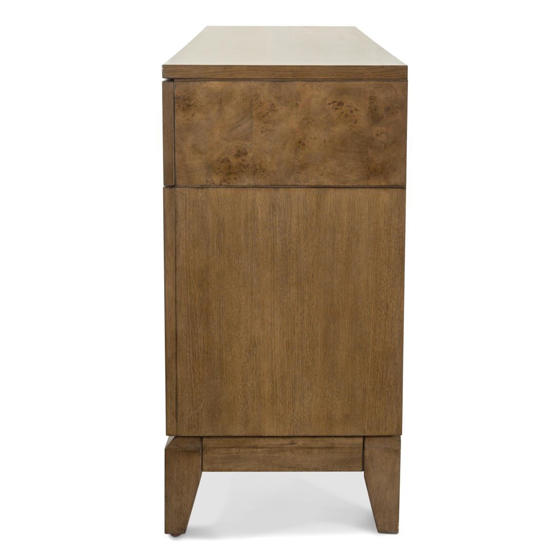 Manhattan Valley 6 Drawer Dresser. Mappa Burl and Vintage Chestnut Finish