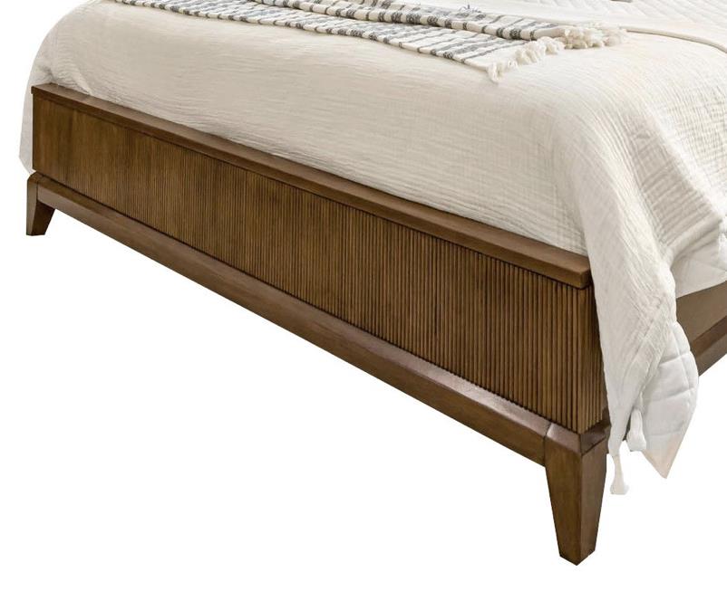 Manhattan Valley King Footboard and Slats. Mappa Burl and Vintage Chestnut Finish