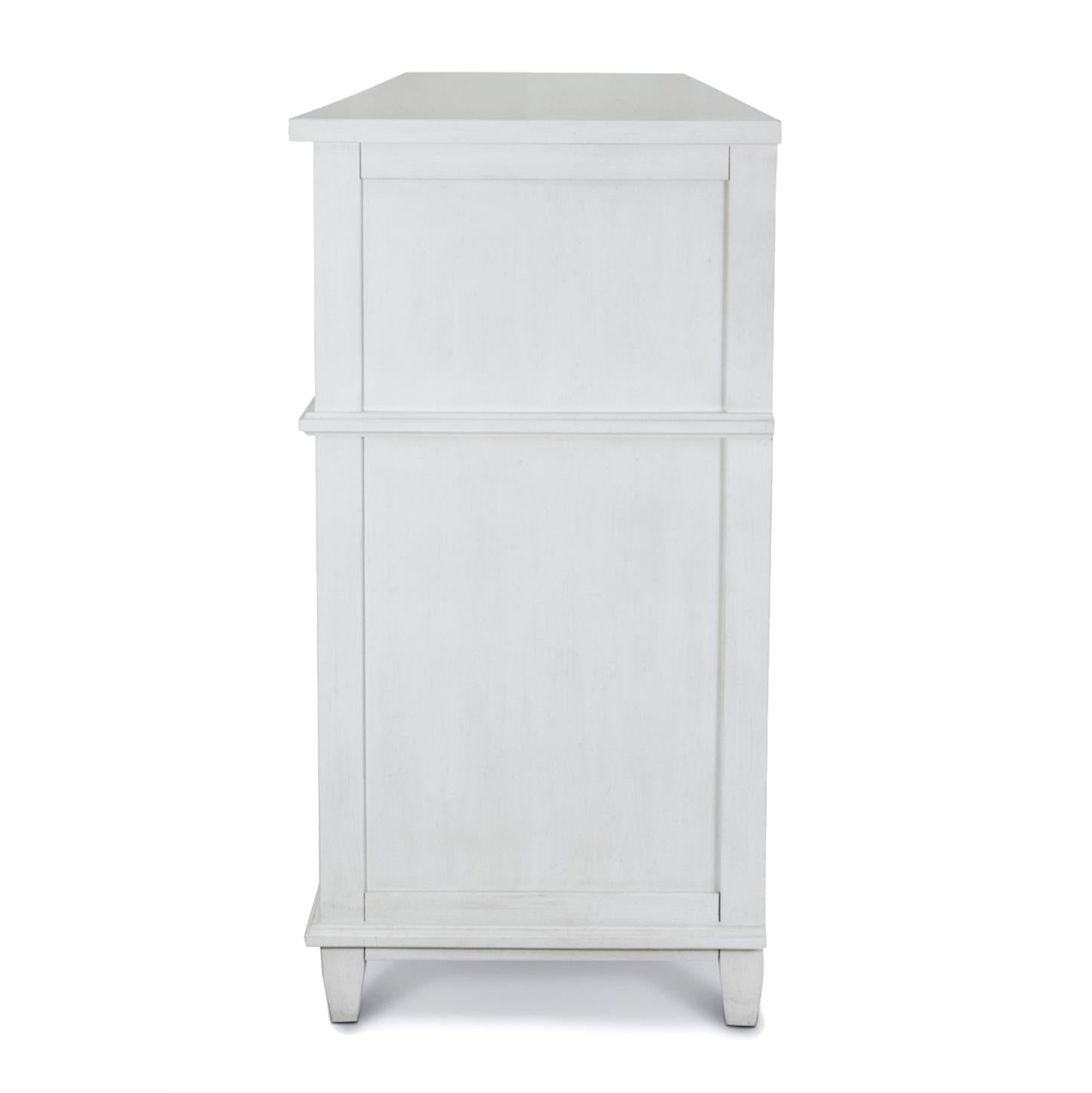 Point Breeze 7 Drawer Dresser. Fresh White Finish w/ Soft Grey Glaze