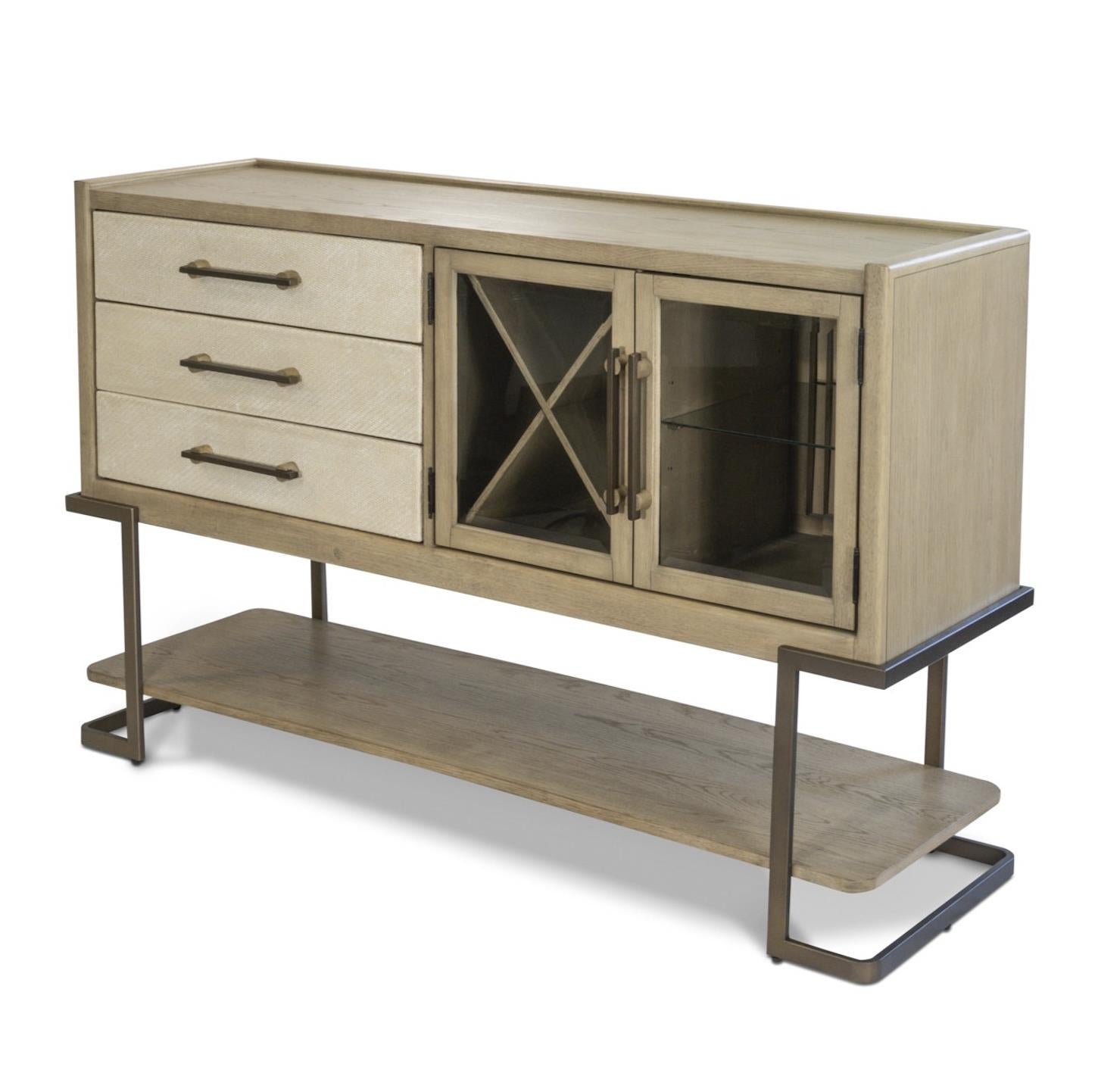 Rio Vista 61" Credenza w/ reversible panels. Muted Earth Tones and Clay Finish