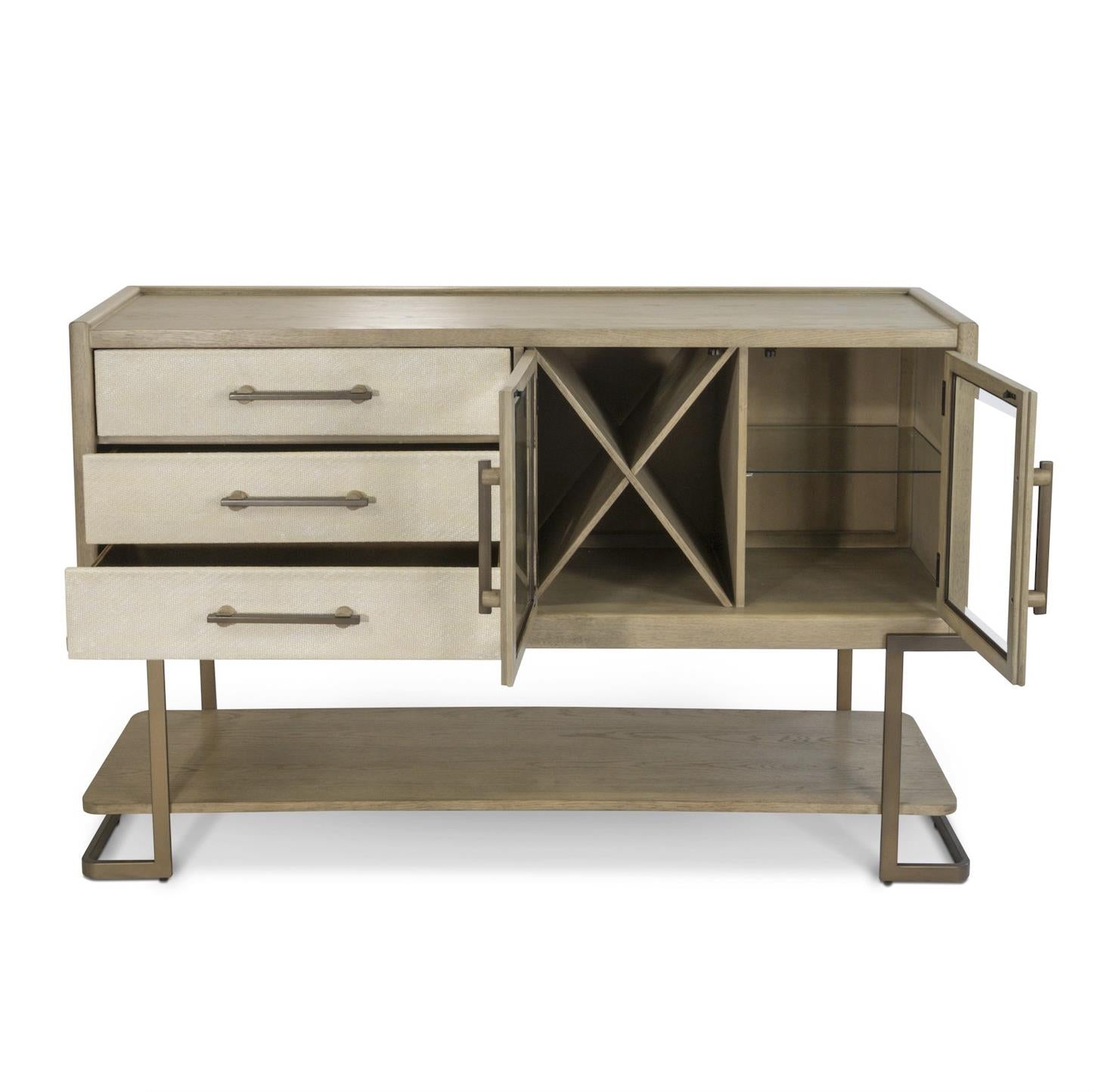 Rio Vista 61" Credenza w/ reversible panels. Muted Earth Tones and Clay Finish