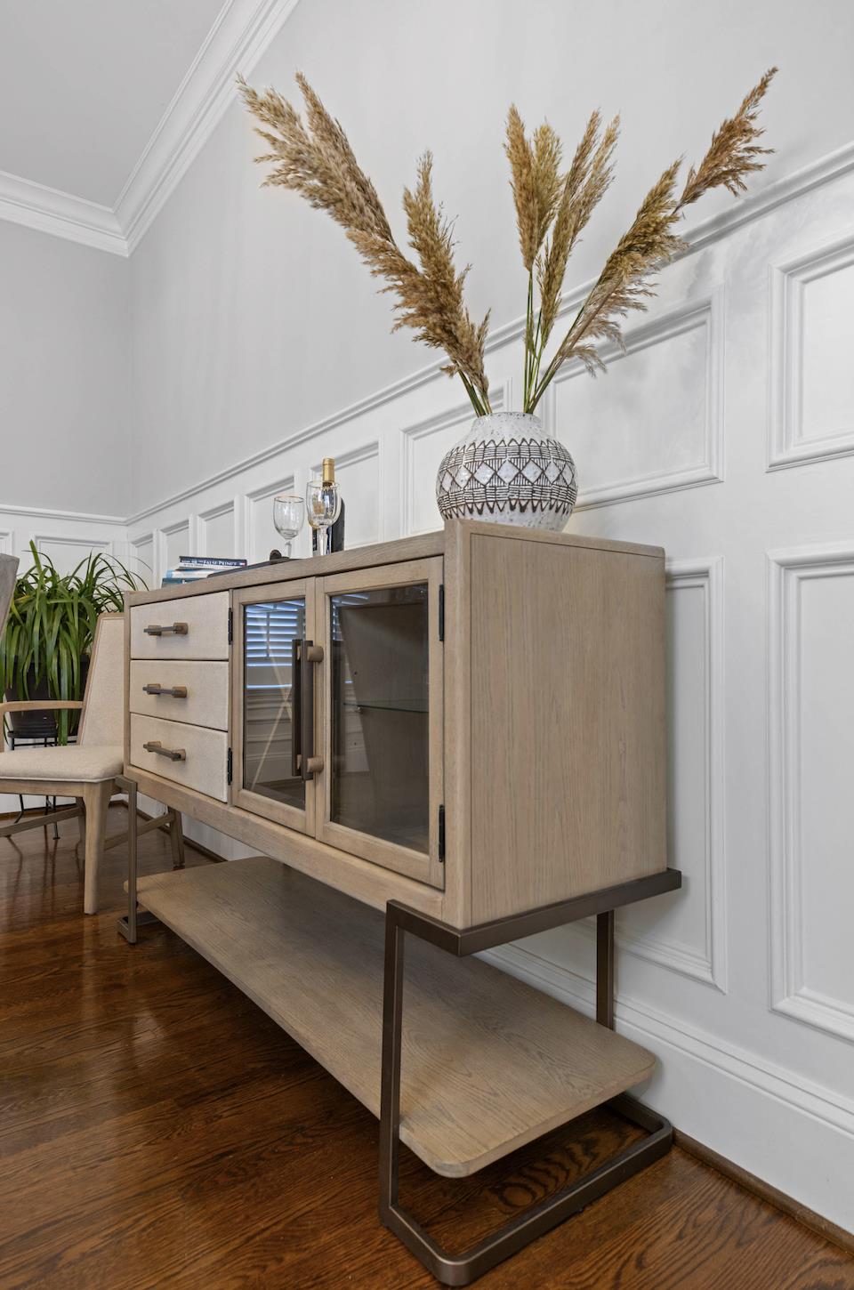 Rio Vista 61" Credenza w/ reversible panels. Muted Earth Tones and Clay Finish