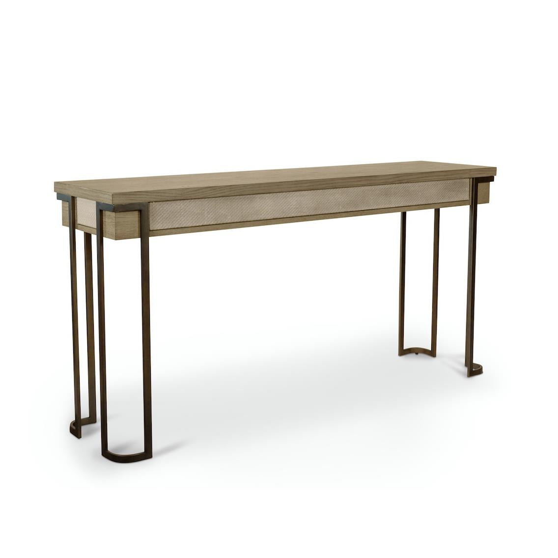 Rio Vista 3-Drawer Console w/ Power. Earth and Clay Finish