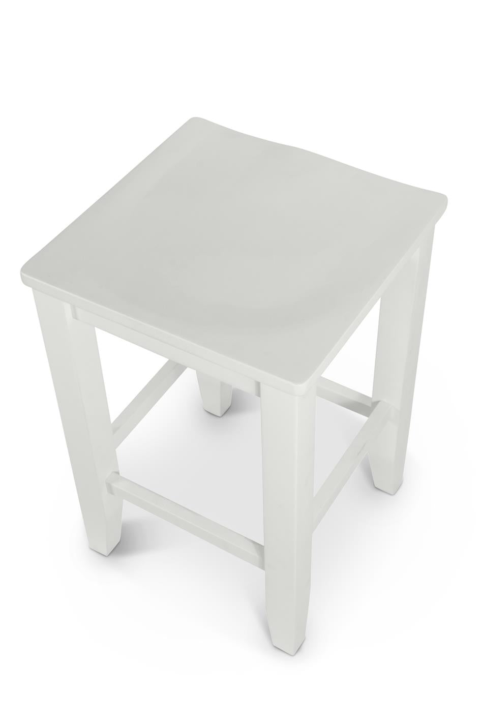 Miramar Stool. Stark White Finish