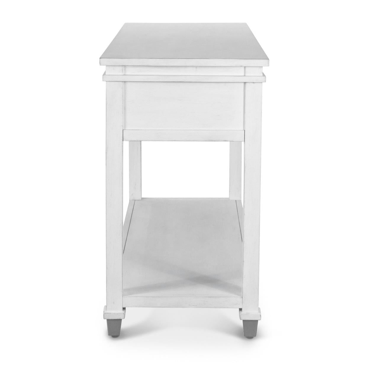 Point Breeze 2-Drawer Console Table. Fresh White Finish