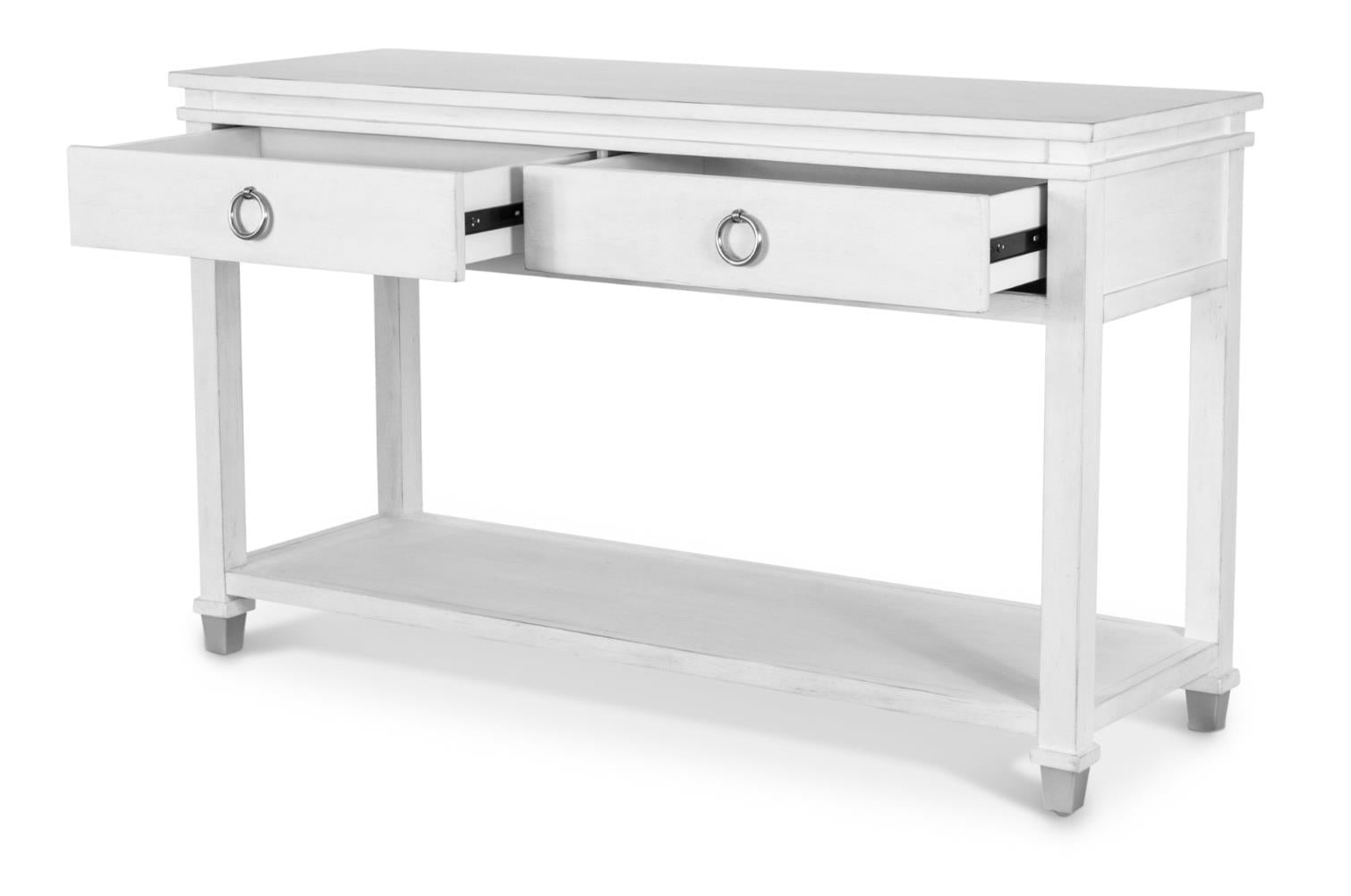 Point Breeze 2-Drawer Console Table. Fresh White Finish