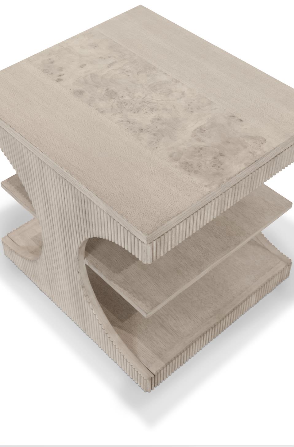 Manhattan Valley End Table. Mappa Burl Light Finish