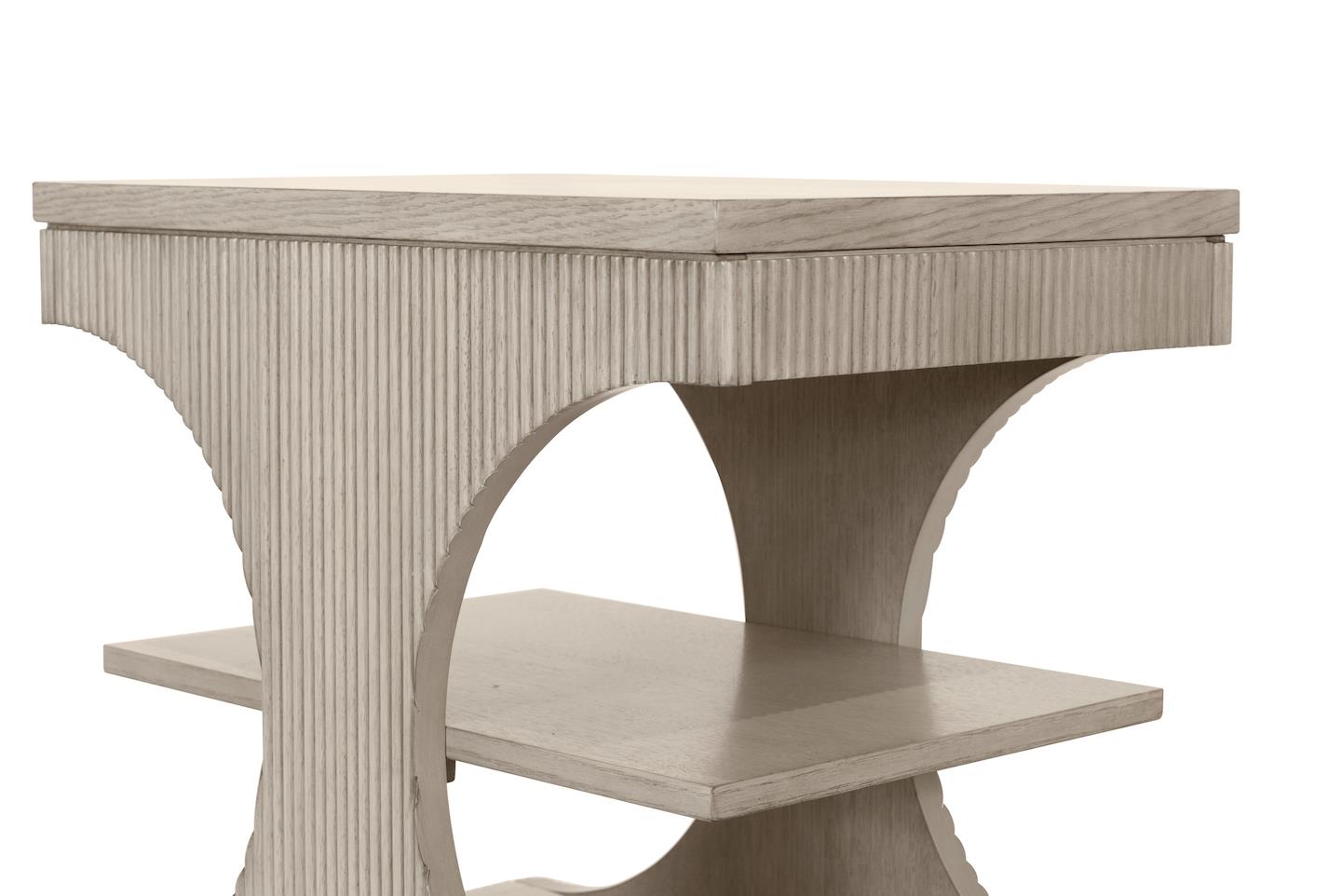 Manhattan Valley Chairside Table. Mappa Burl Light Finish