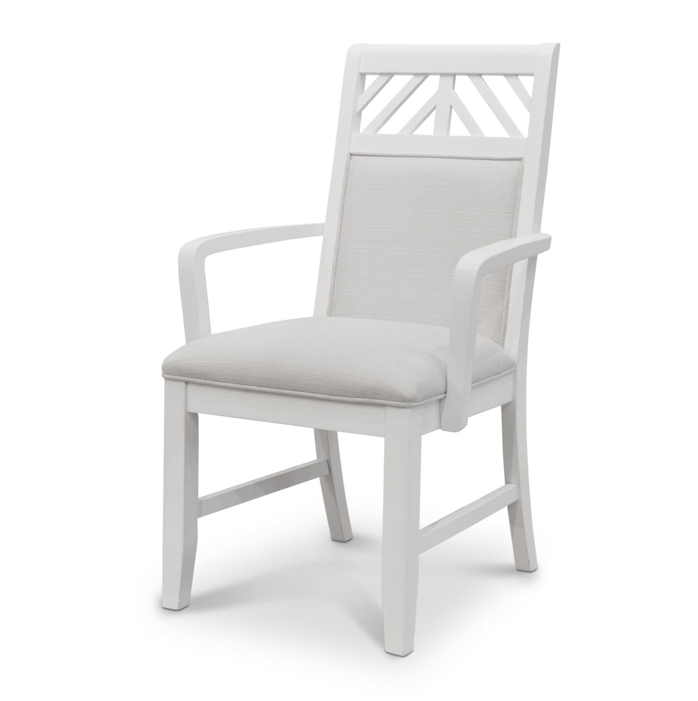 Miramar Arm Chair (2pk; priced individually). Sand and Stark White Finish