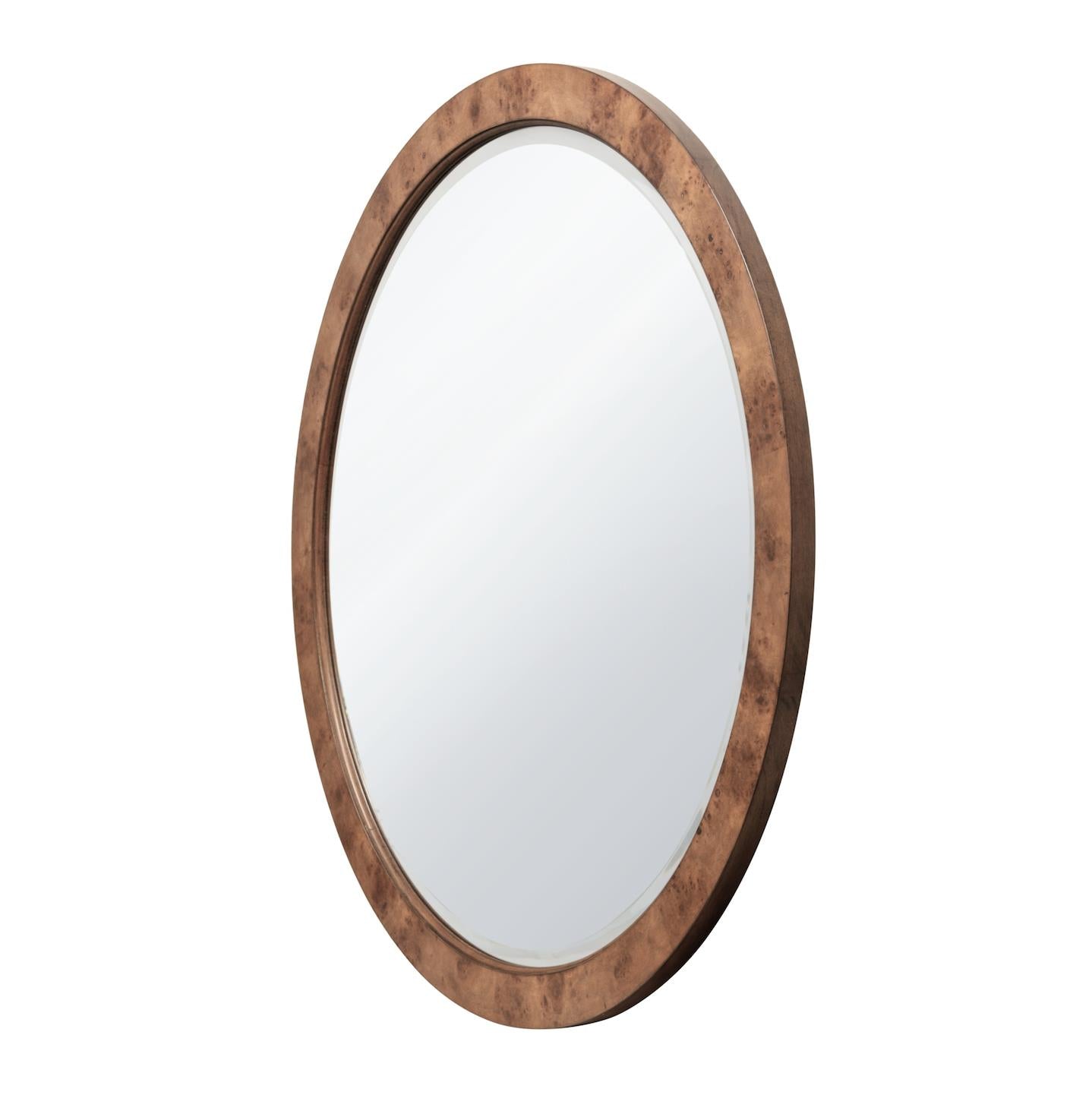 Manhattan Valley Round Mirror Mappa Burl and