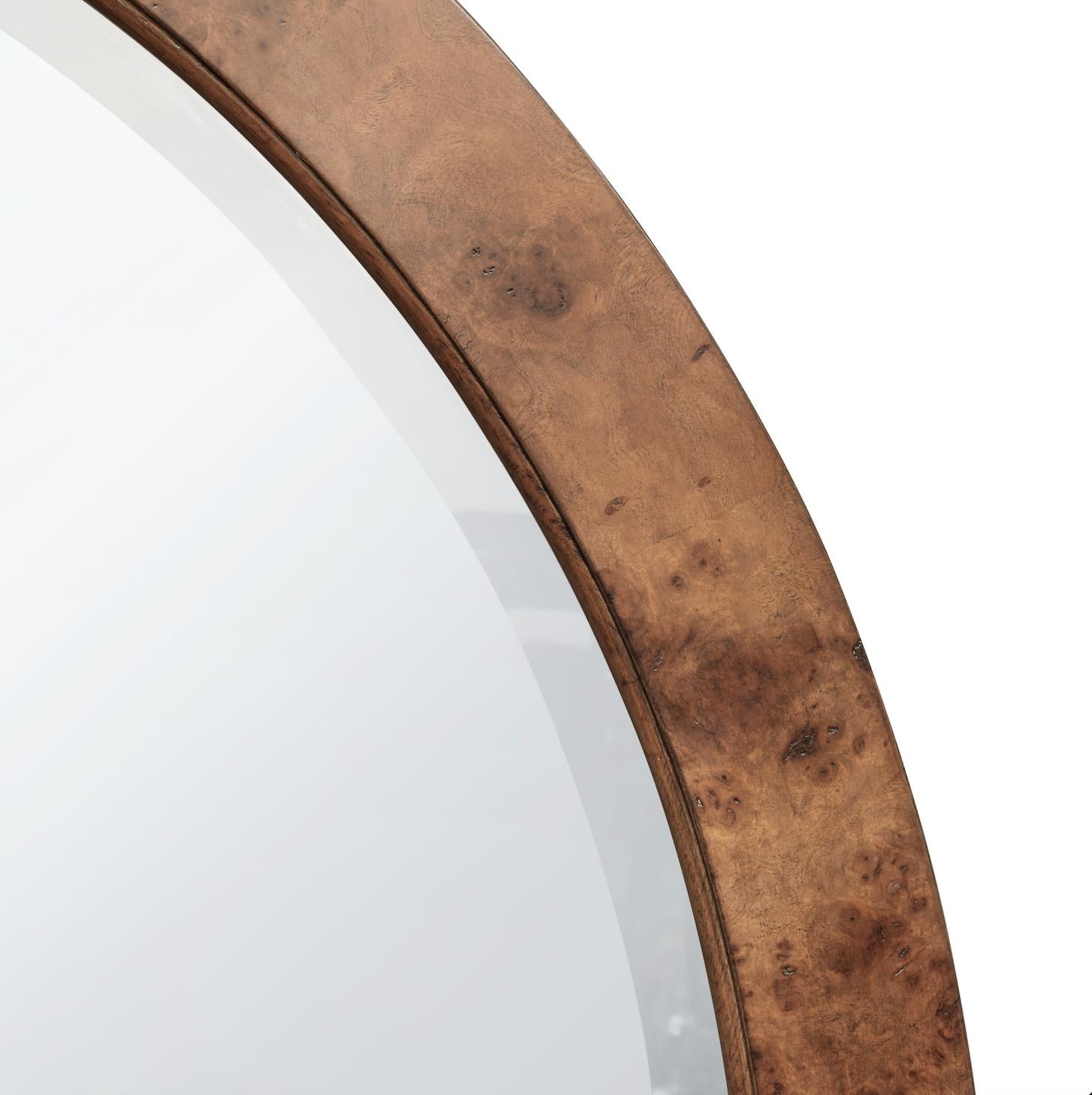 Manhattan Valley Round Mirror Mappa Burl and