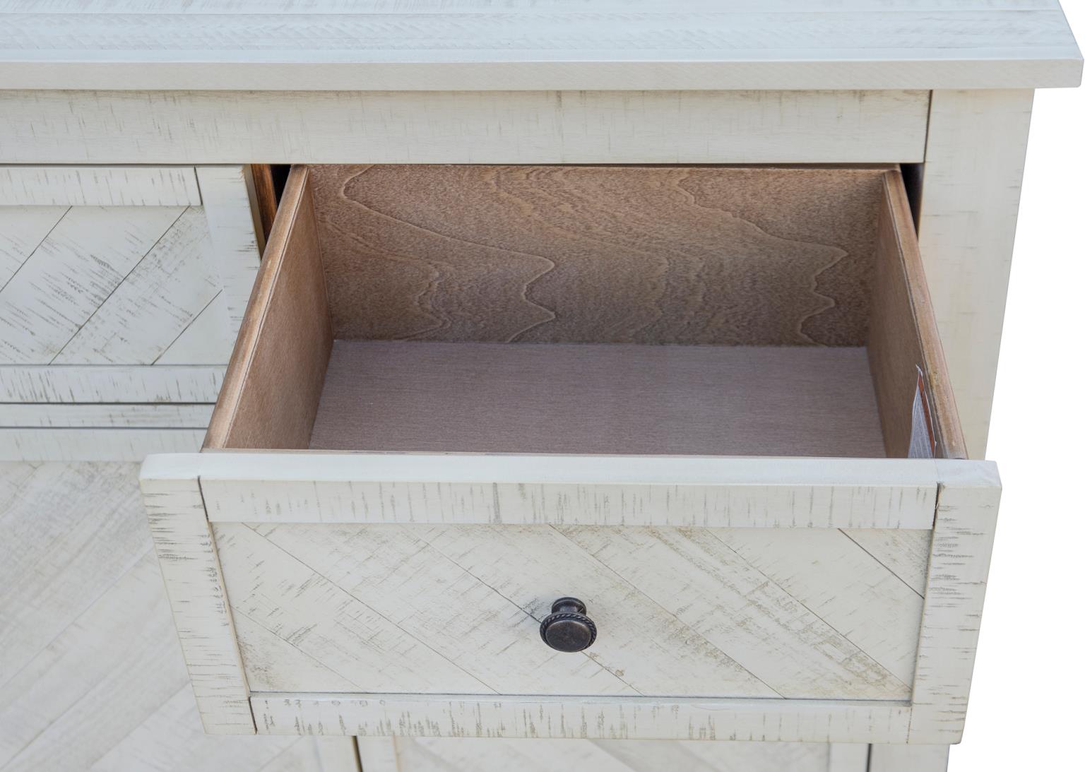 Seaside Drawer Cabinet (Distressed White)