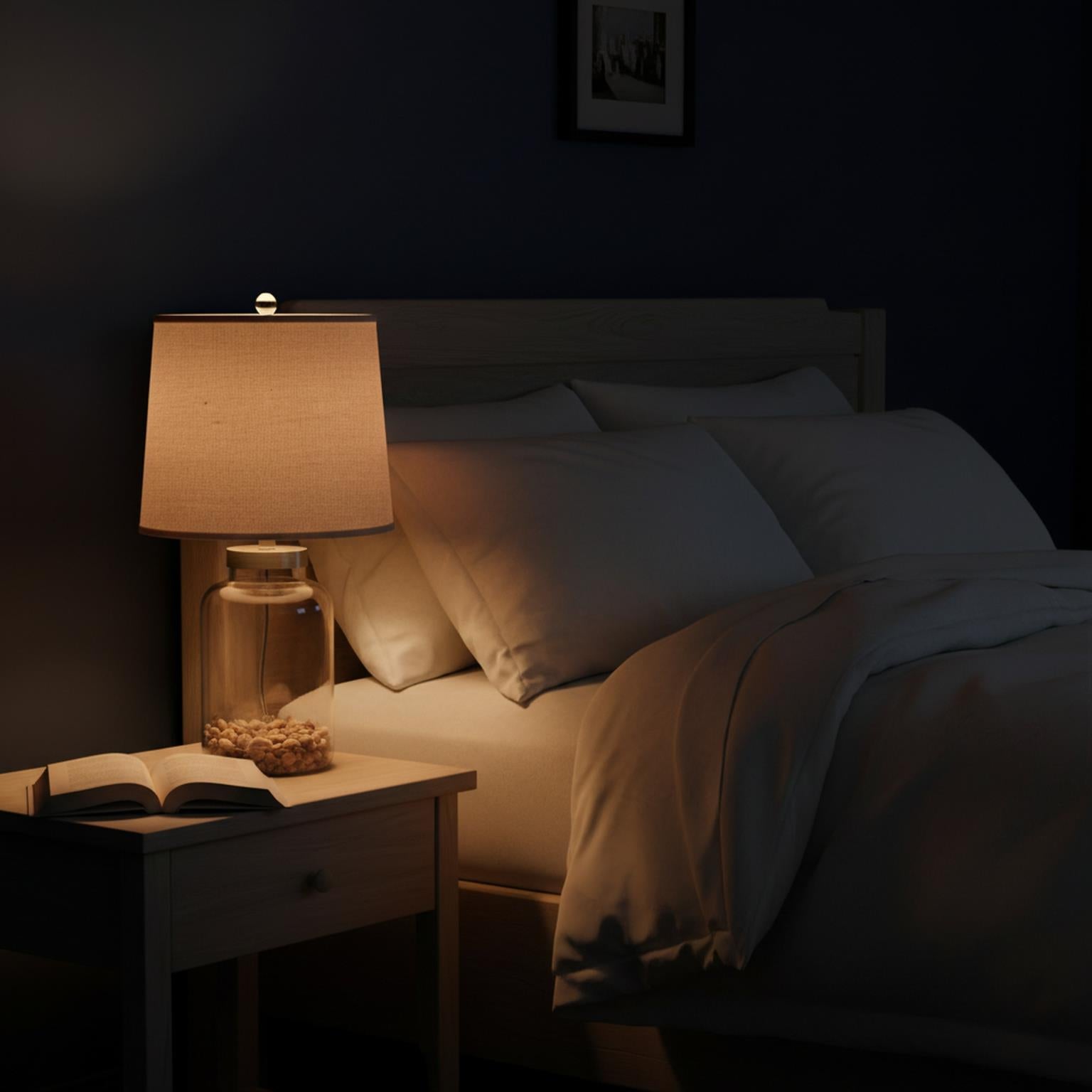 Shoreline Treasures, 27" Glass Table Lamp w/ Seashells and Burlap Shade. Sold as 2 pack