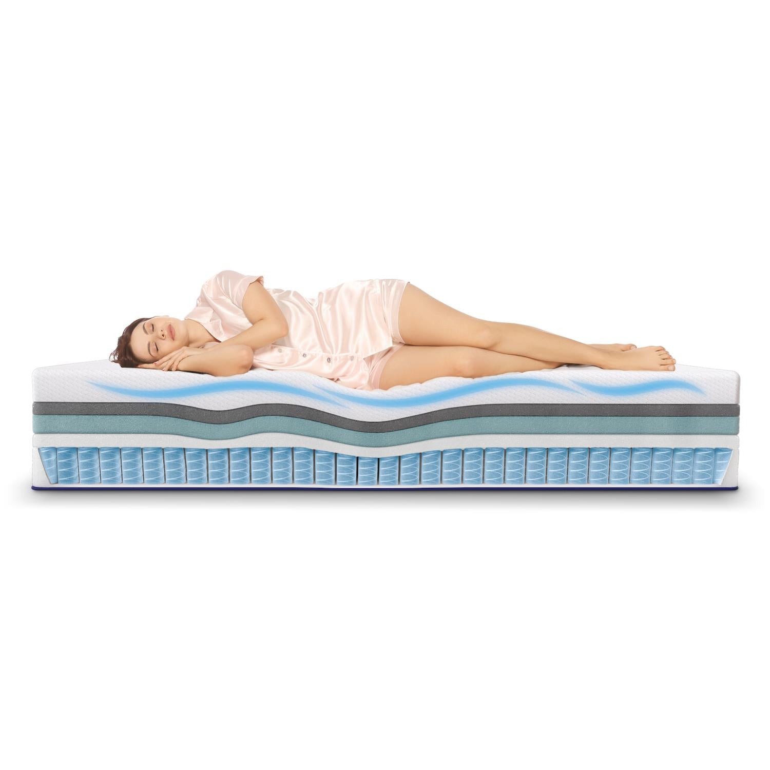 Adjustable Firm to Plush 12'' Hybrid Mattress