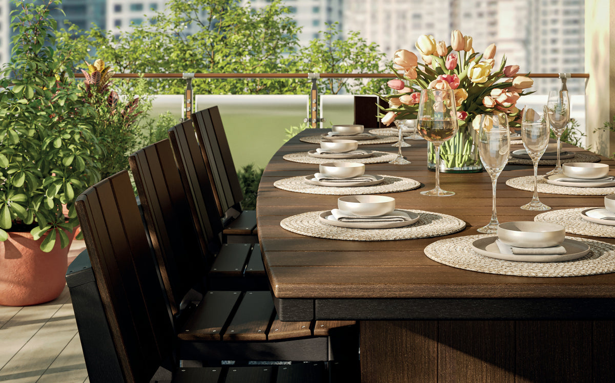 LuxCraft Urban Dining Table (4' x 8' Oval)