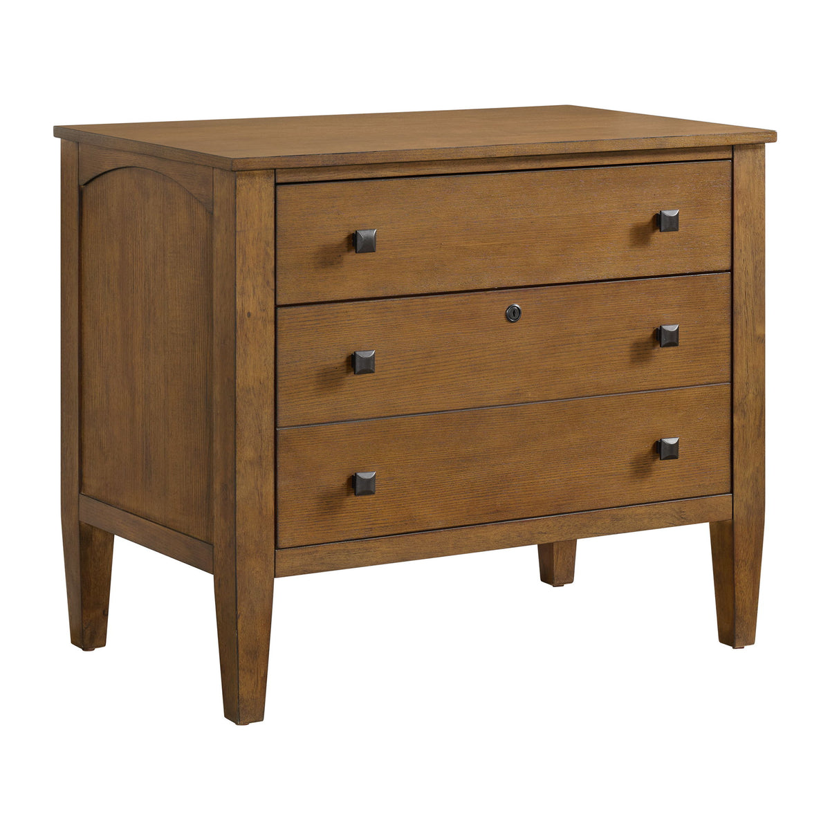 Portico File Cabinet in Brown Oak by Elements International